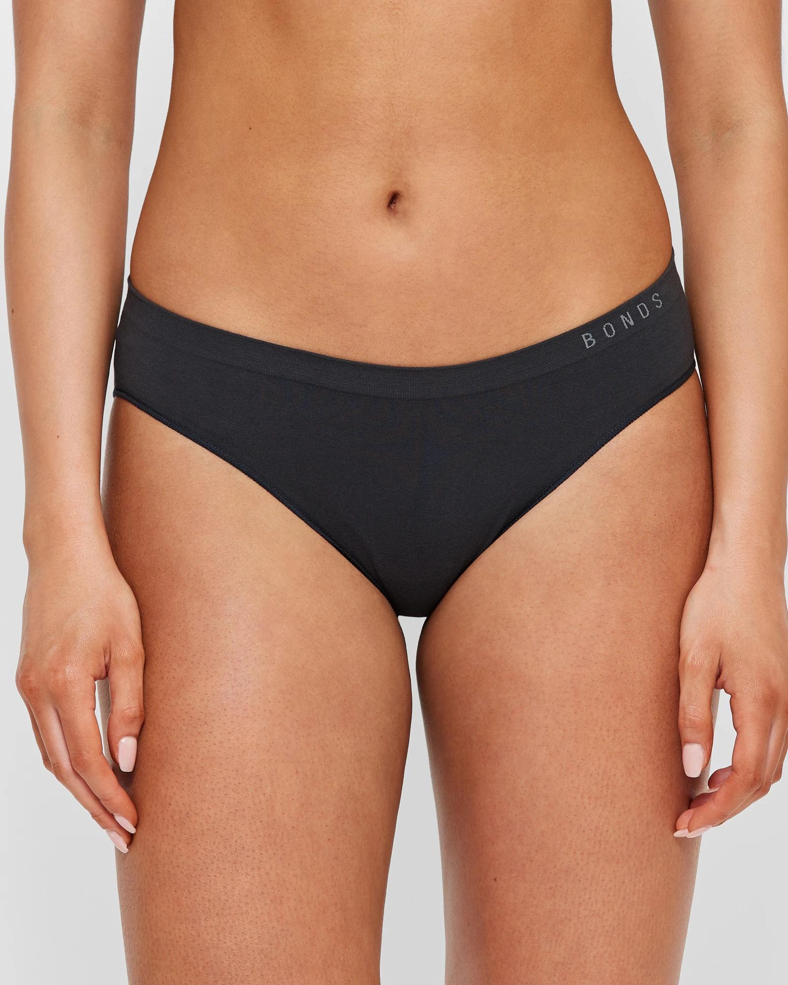 2 Bonds 2 Pack Seamless Bikini Briefs BLACK, 2 of 4