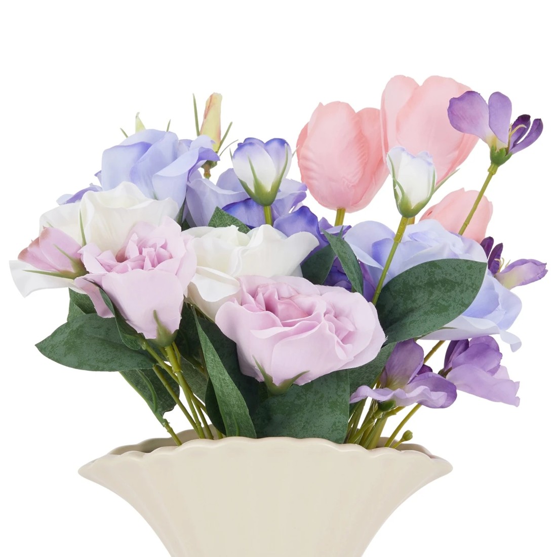 3 Artificial Vintage Florals in Vase, 3 of 5