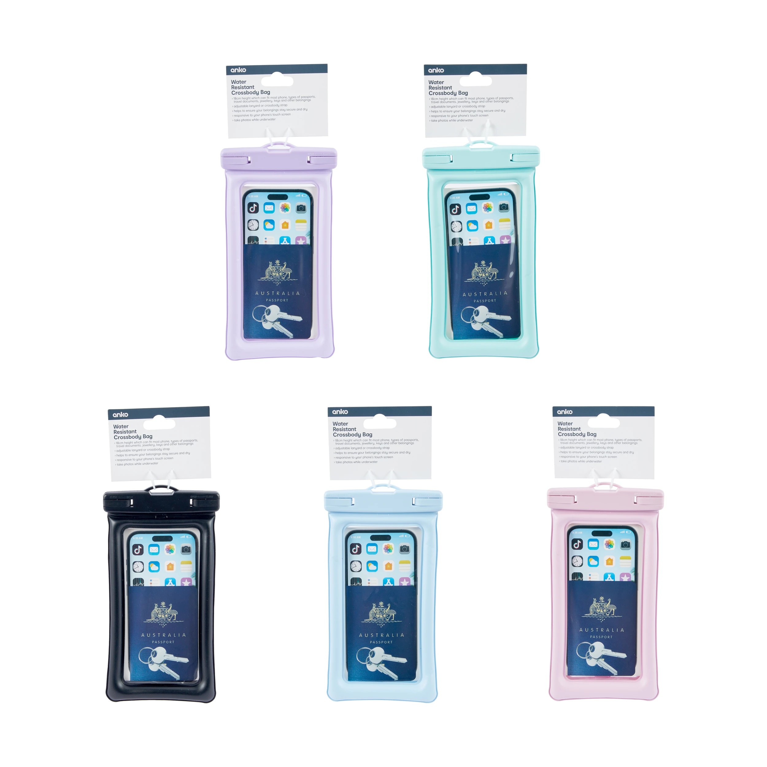 5 Water Resistant Crossbody Bag - Assorted, 5 of 6