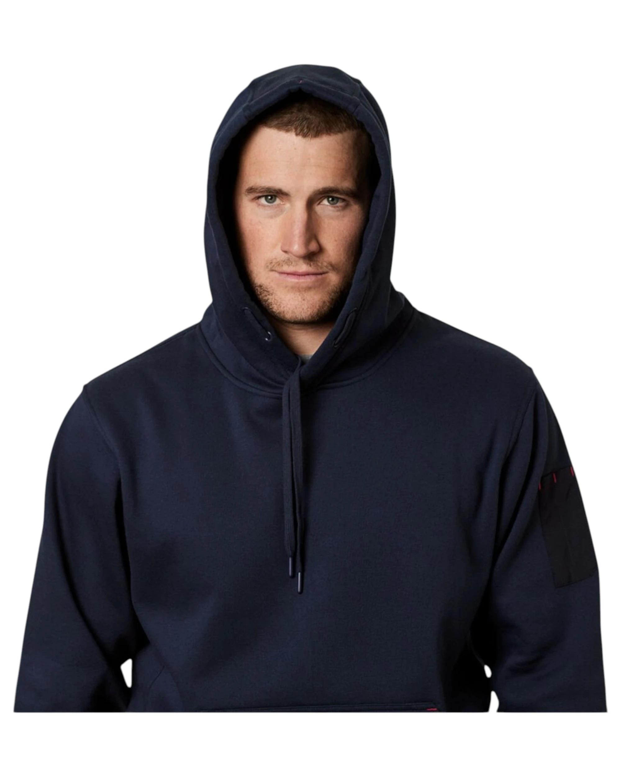 7 Hard Yakka Mens Brushed Fleece Hoodie Jumper Navy NAVY, 7 of 10
