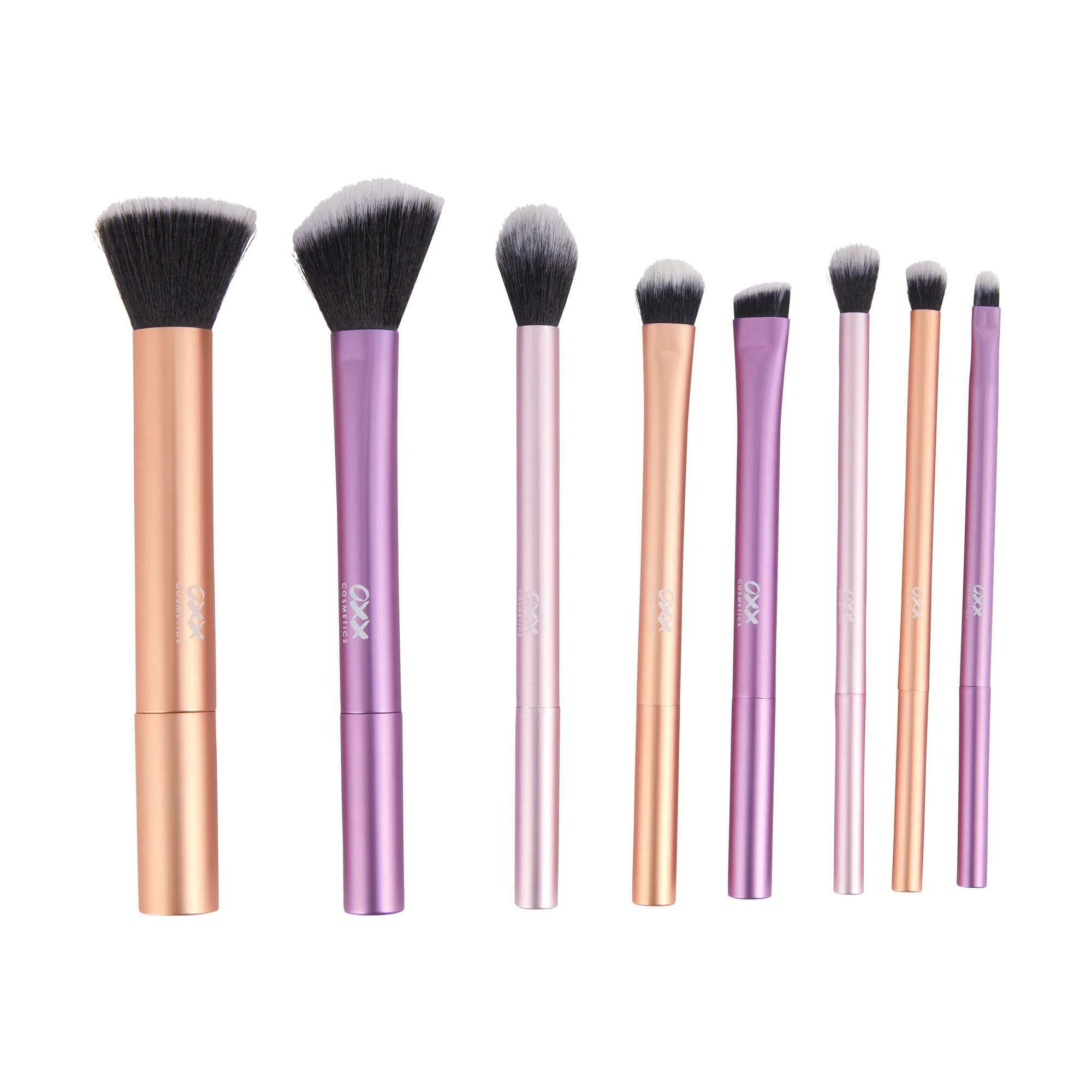 2 OXX Cosmetics 8 Piece Metallic Makeup Brush Set, 2 of 4