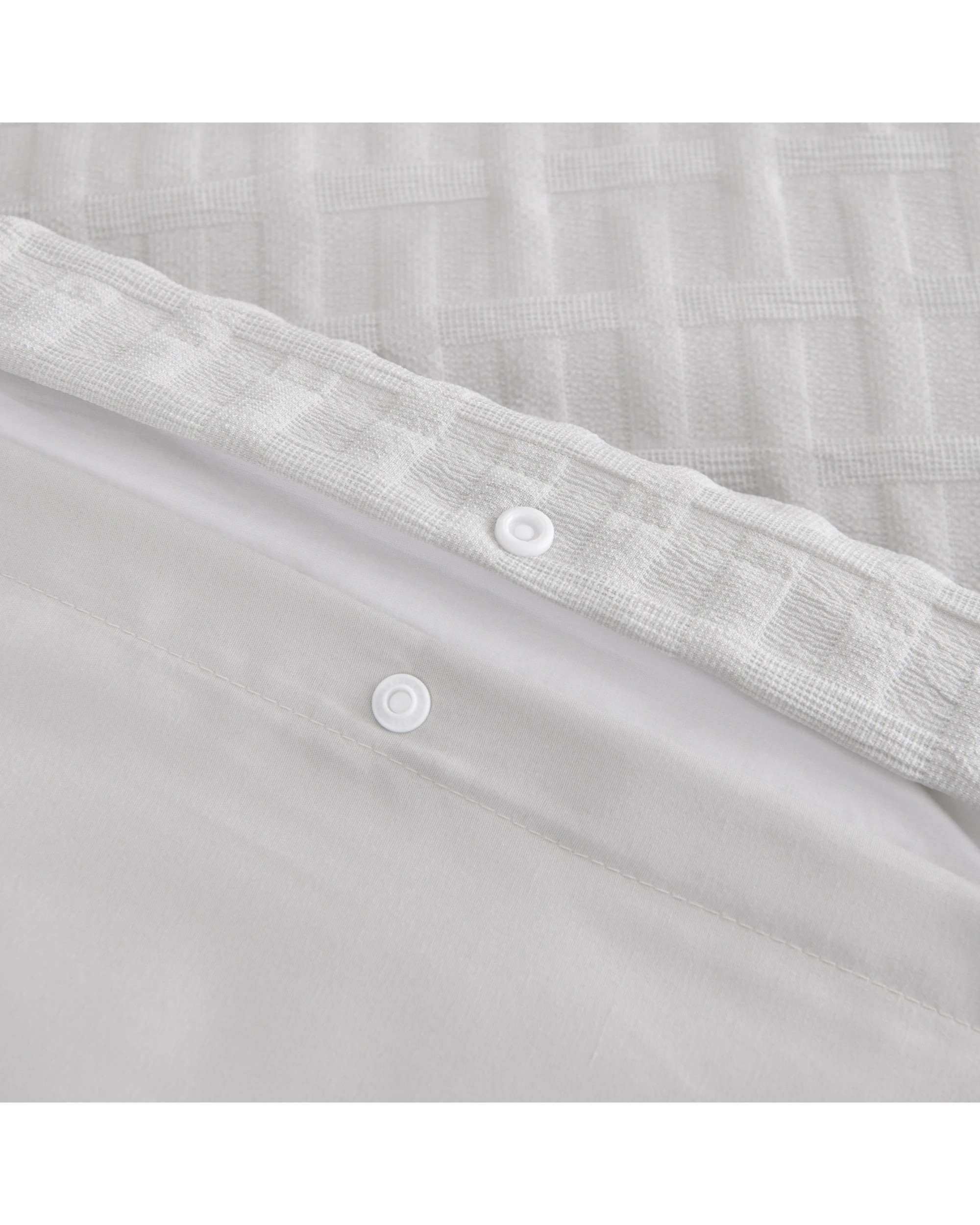 6 Dreamaker Aubrey Jacquard Quilt Cover Set - Single Bed - Dove, 6 of 7