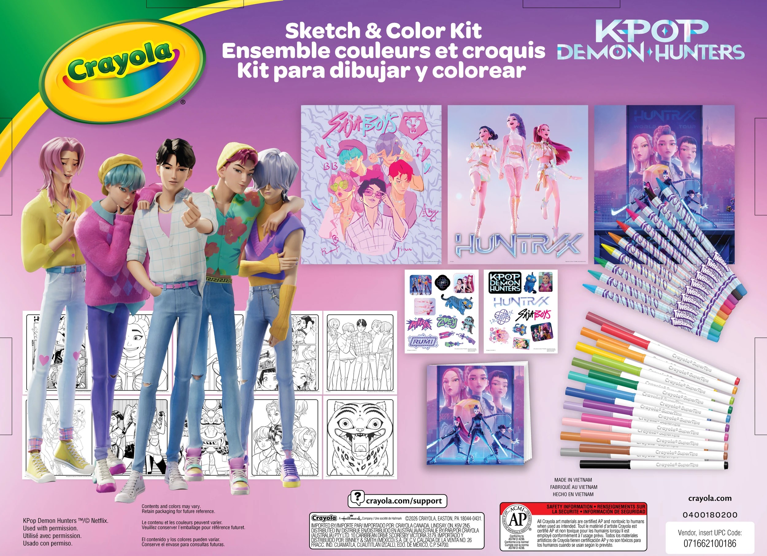 2 Crayola KPop Demon Hunters Sketch & Color Kit, 2 of 2