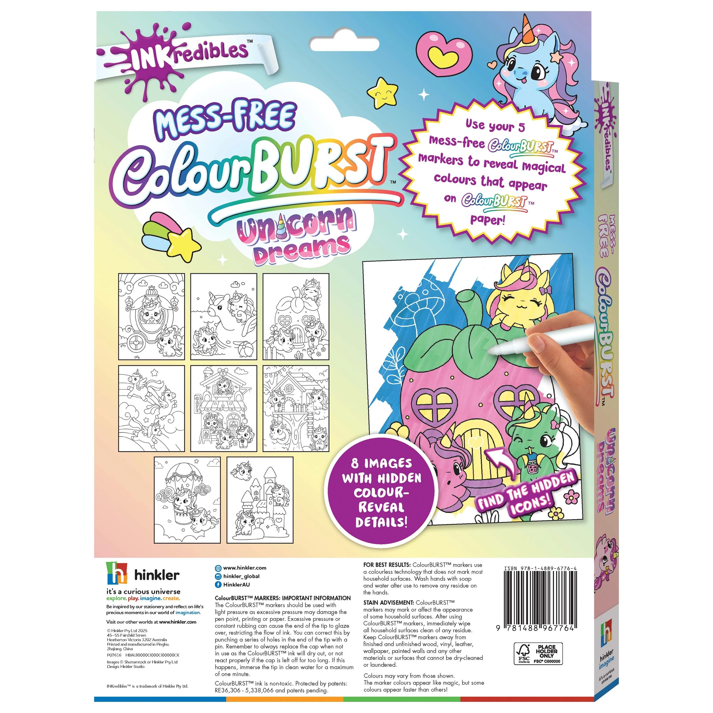 2 INKredibles Mess-Free ColourBurst Unicorn Dreams Activity Kit - Book, 2 of 6