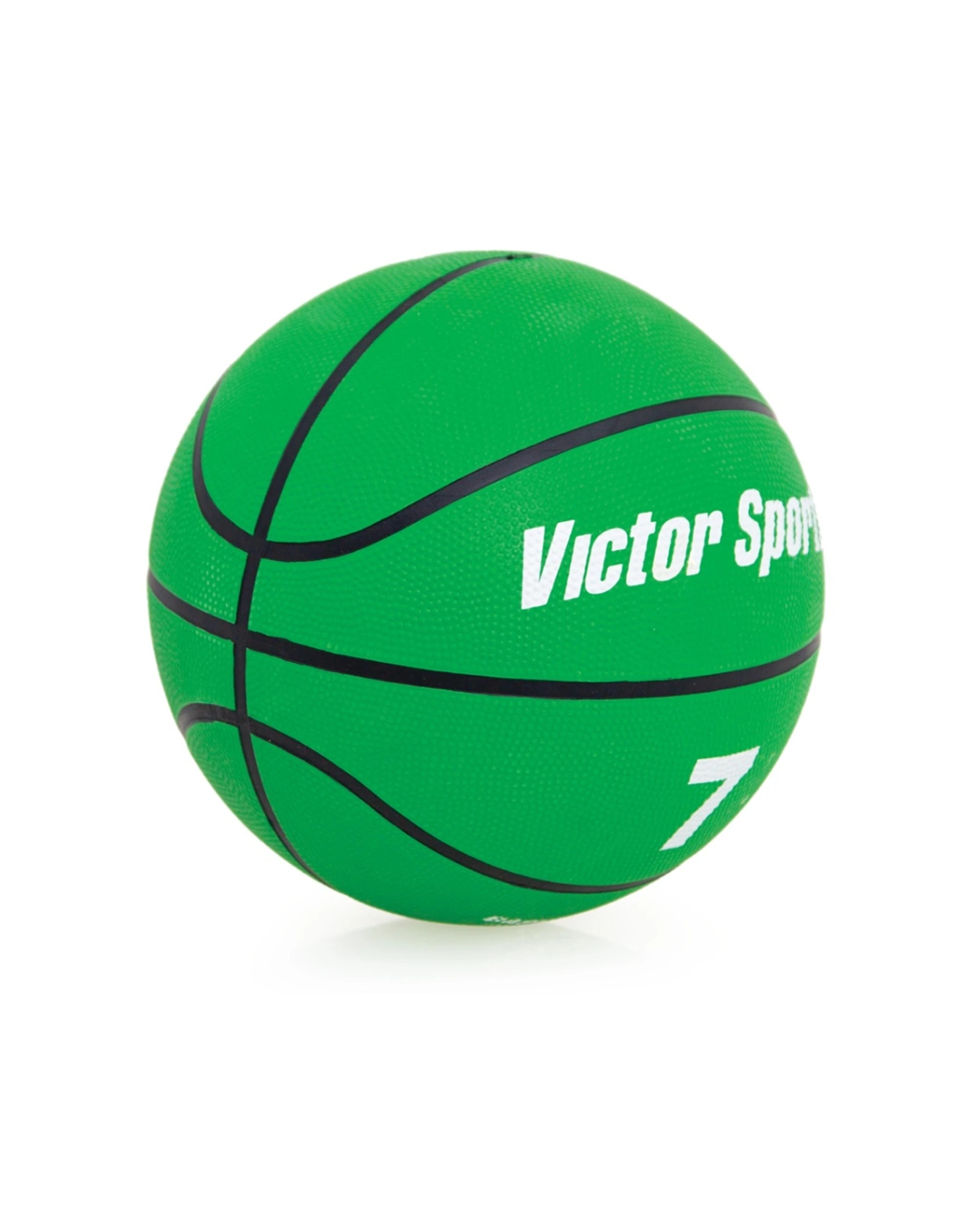 2 Victor Sports Heavy Duty Durable Rubber Basketball Size 7 - Green, 2 of 2