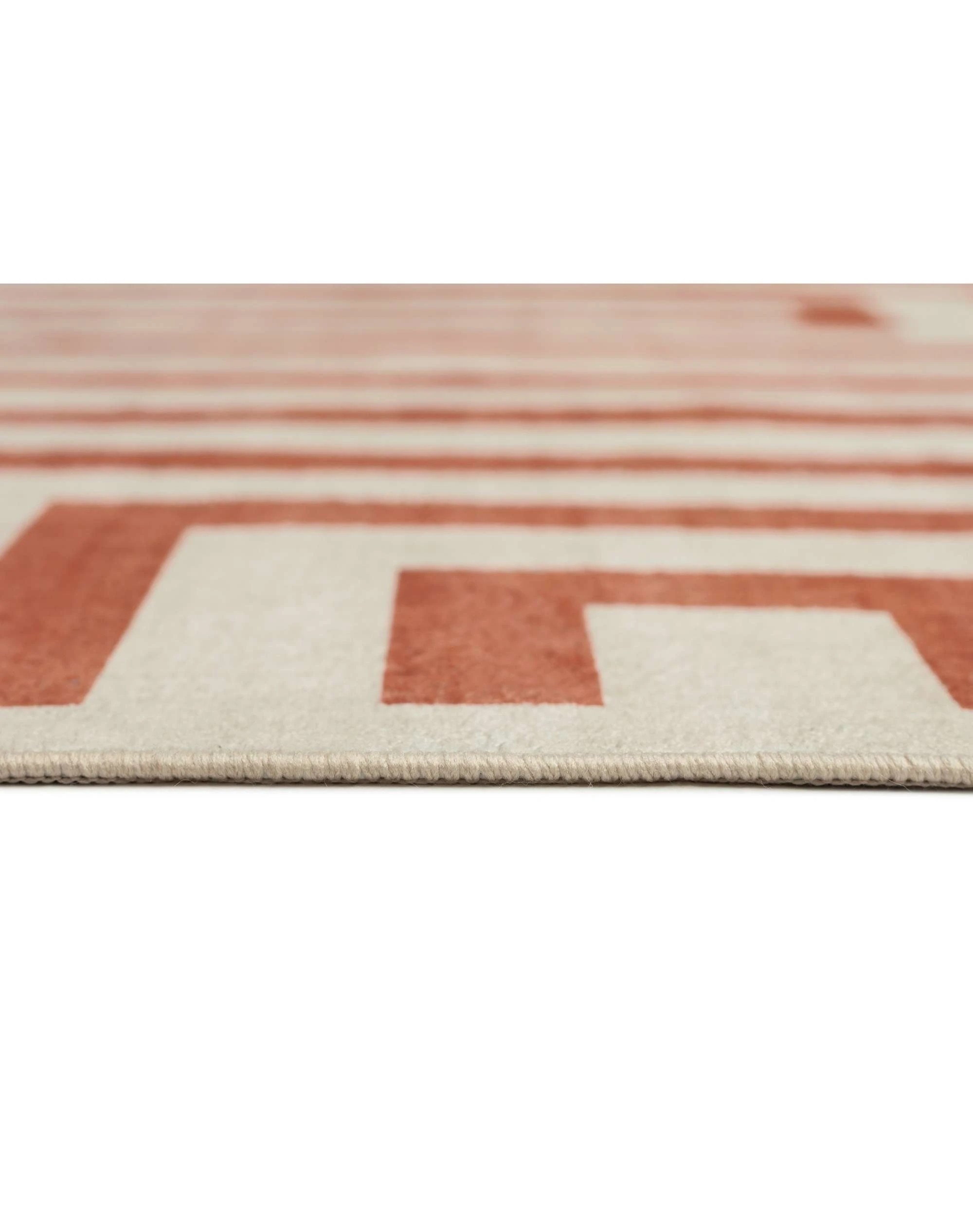8 Loopsie Pahoa Geometric Washable Rug-400cm x 300cm - Orange, 8 of 8