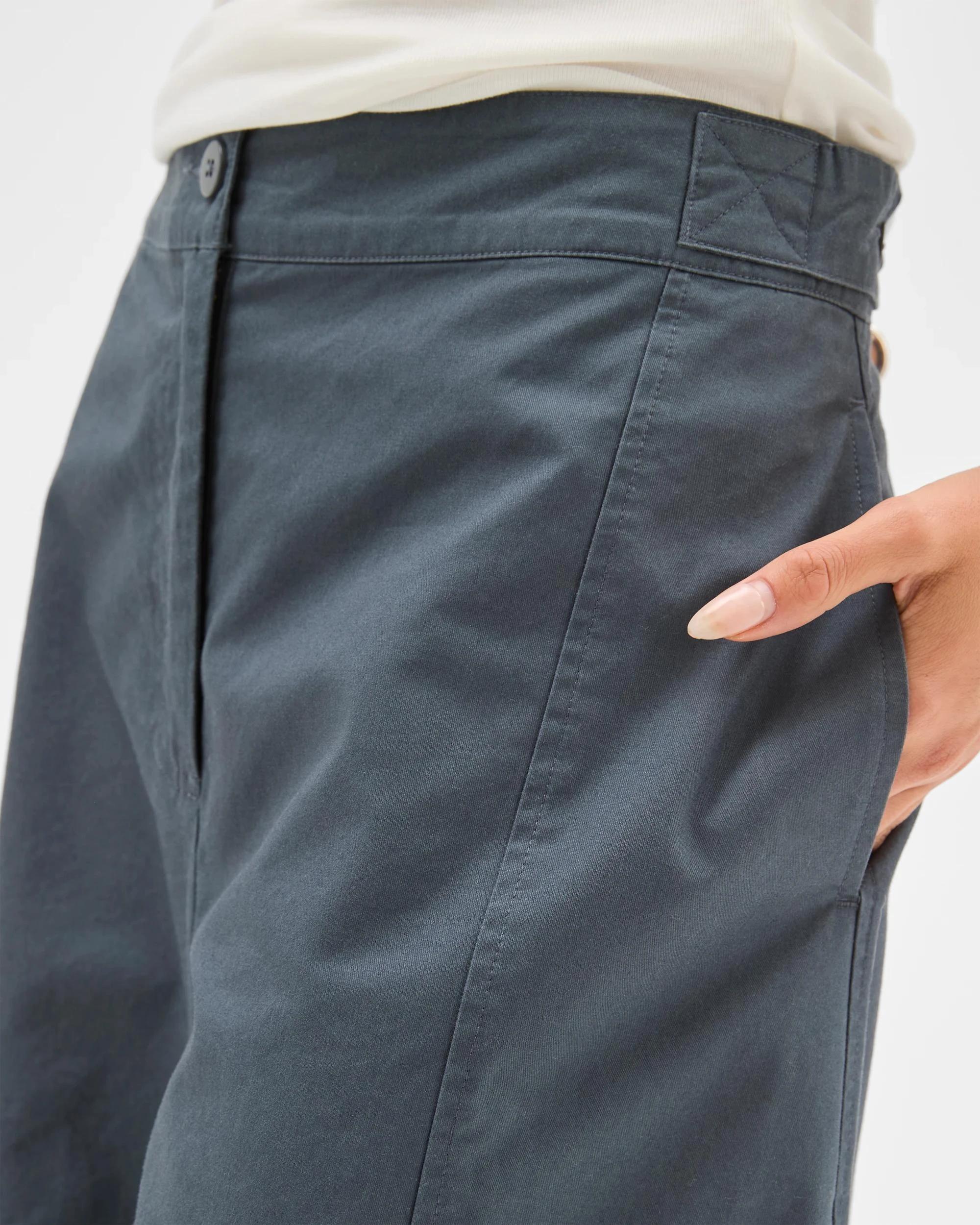 6 Lily Loves Australian Cotton Barrel Leg Cargo Pants STEEL GREY, 6 of 7