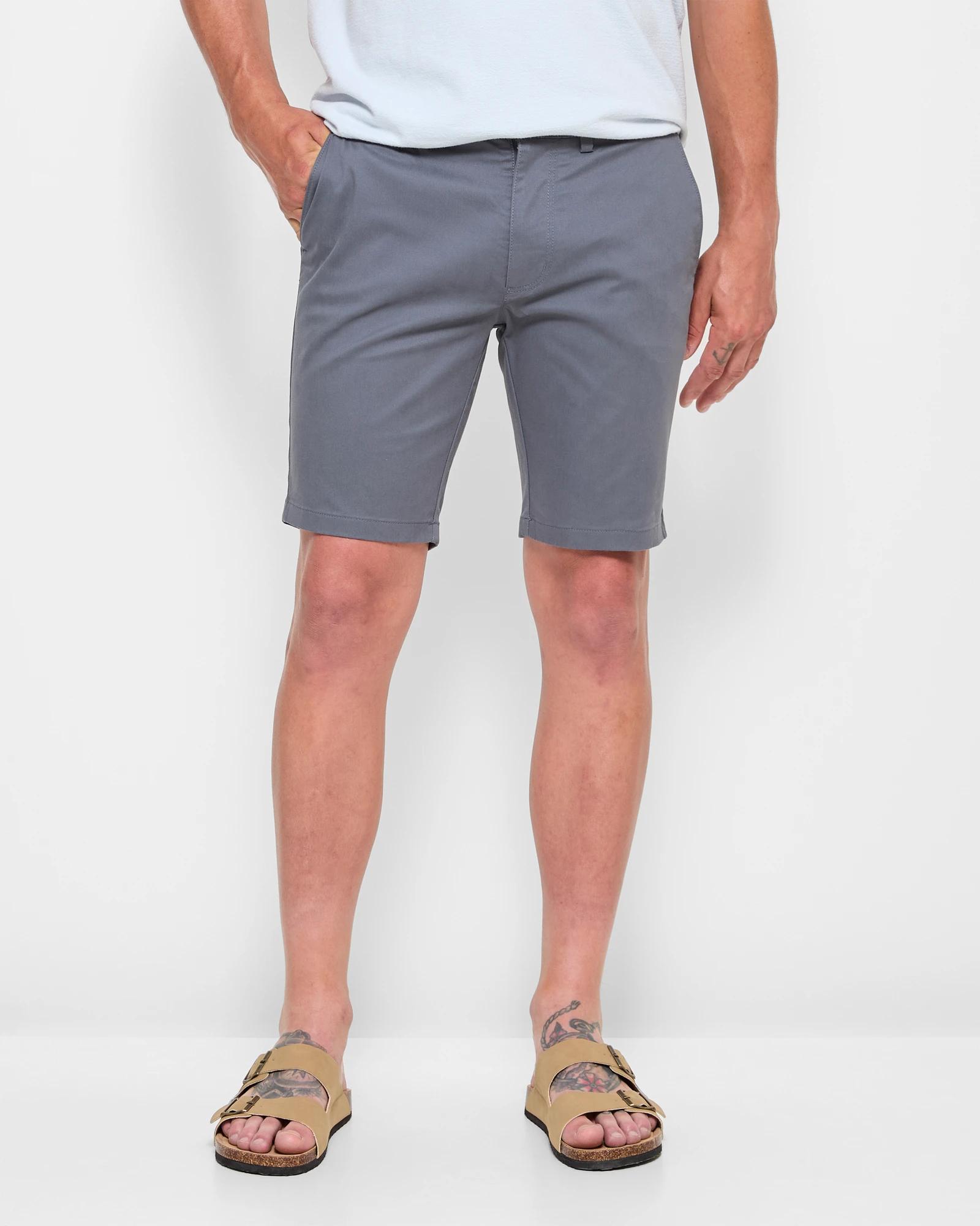 1 Target Australian Cotton Blend Slim Chino Shorts TURBULENCE, 1 of 5