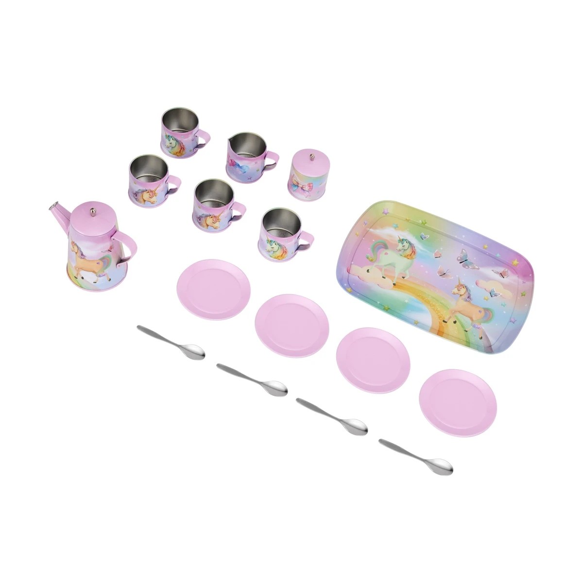 4 18 Piece Deluxe Tin Tea Playset, 4 of 11