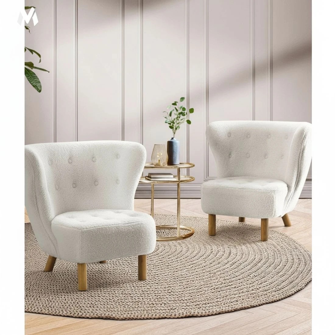 5 Artiss Armchair Lounge Accent Chair Armchairs Couch Chairs Sofa Bedroom - White, 5 of 5