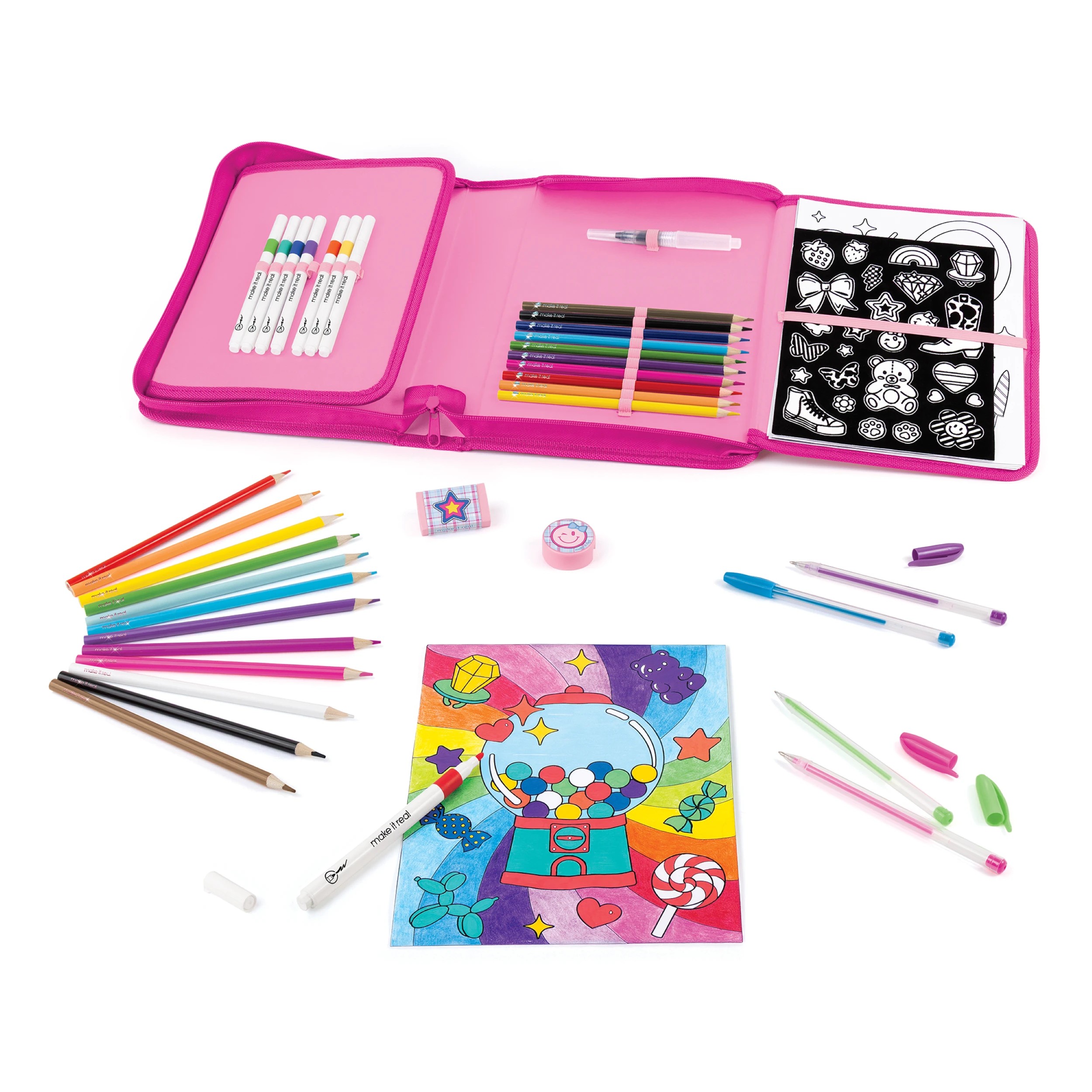 4 Make It Real Creative Artist Suitcase Art Set - Multi, 4 of 5