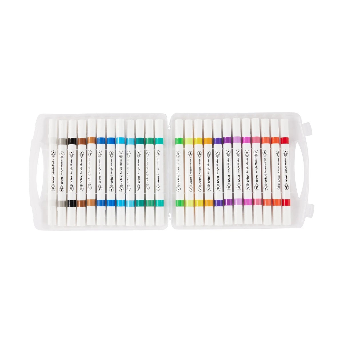 1 24 Pack Dual-Tip Acrylic Paint Markers, 1 of 5