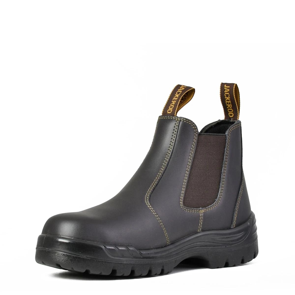 4 Slip On Work Boots CLARET BROWN, 4 of 6
