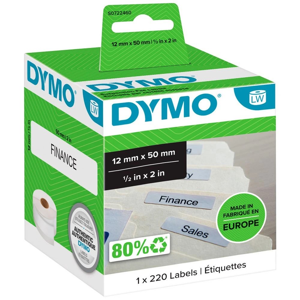 1 DYMO LabelWriter Suspension File Labels 50 x 12mm, 1 of 4