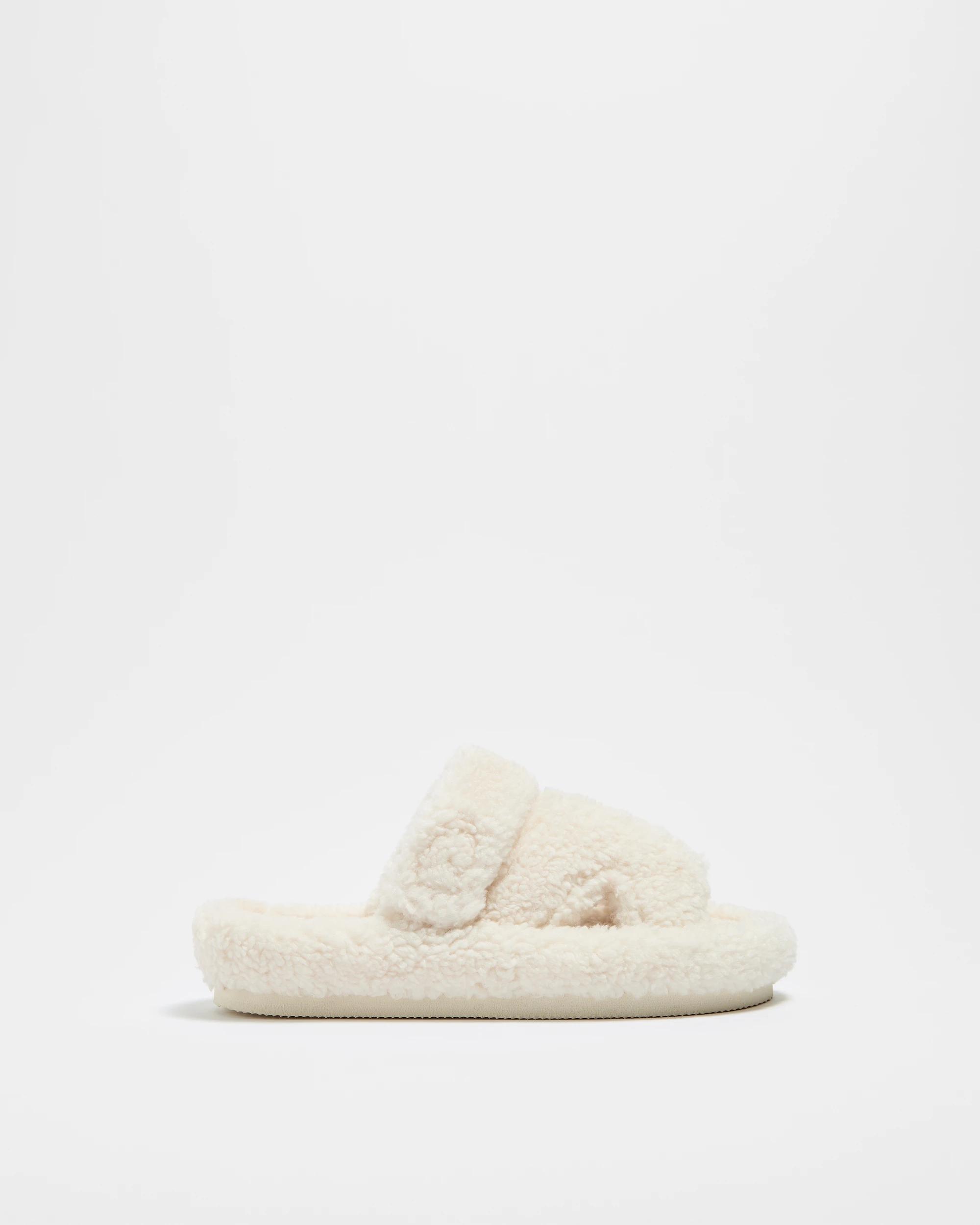 1 Target Womens Teddy Scuff Slipper - Harlow IVORY, 1 of 3