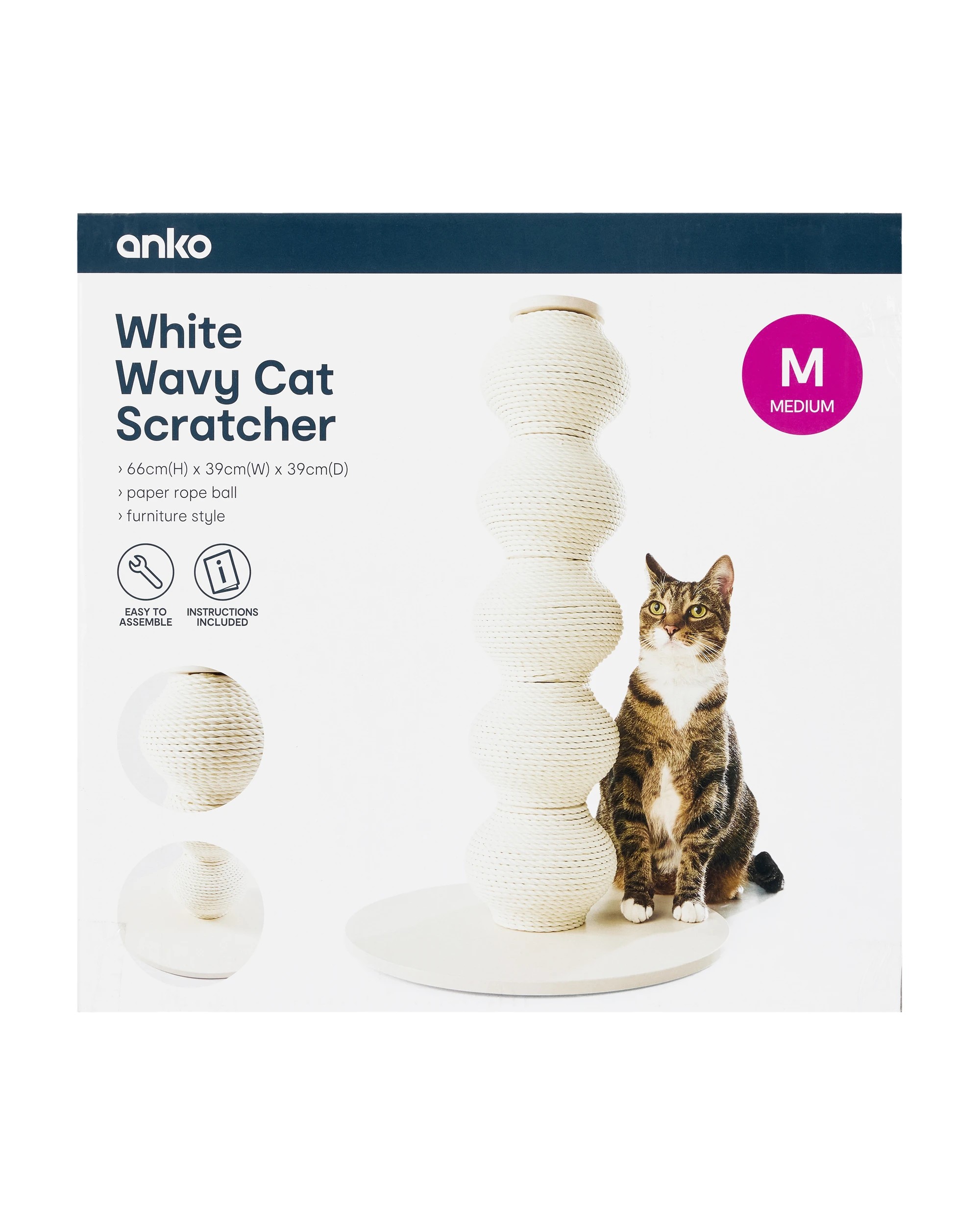 8 White Wavy Cat Scratcher, 8 of 8