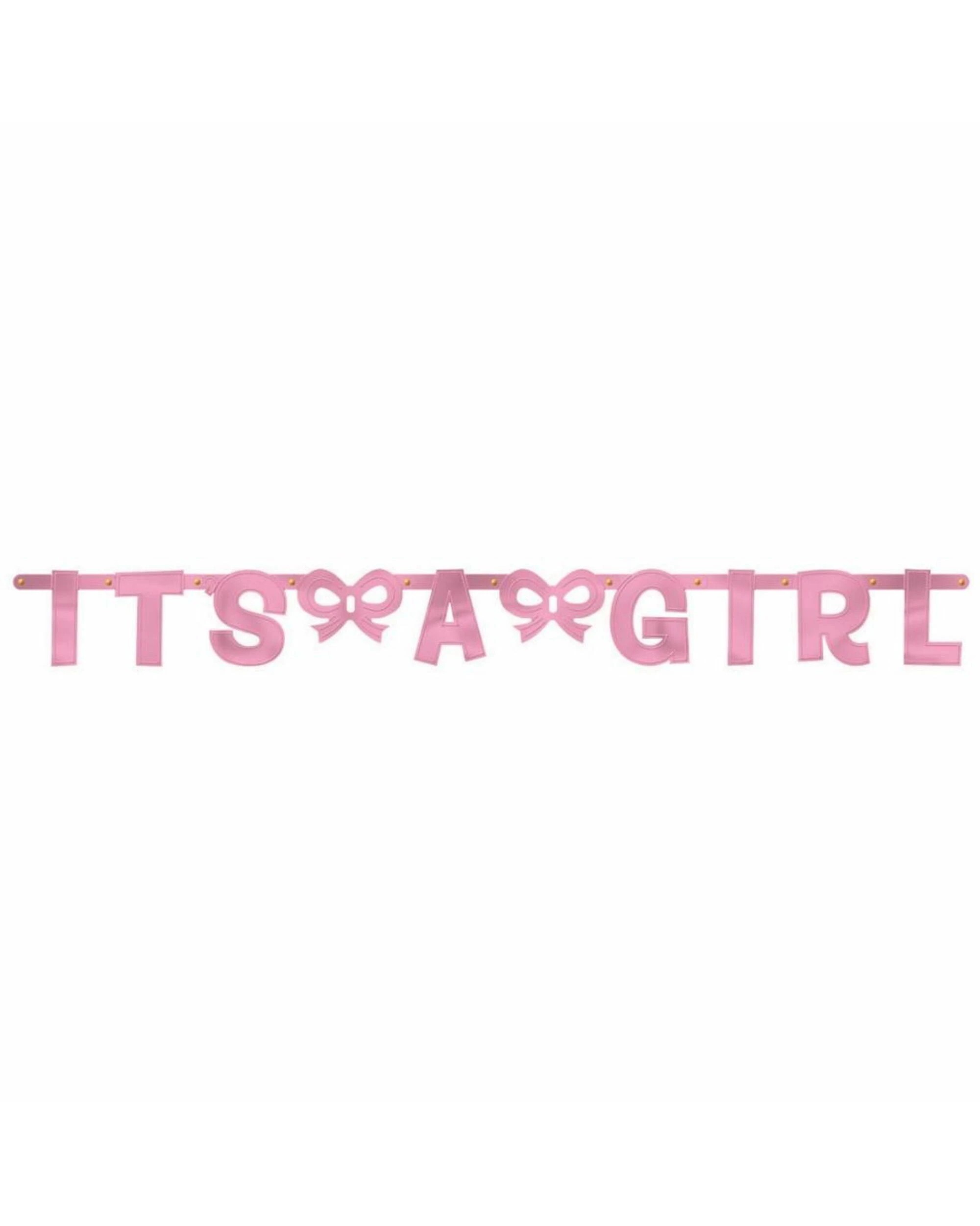1 Amscan It's a Girl Baby Shower Metallic Letter Banner, 1 of 1
