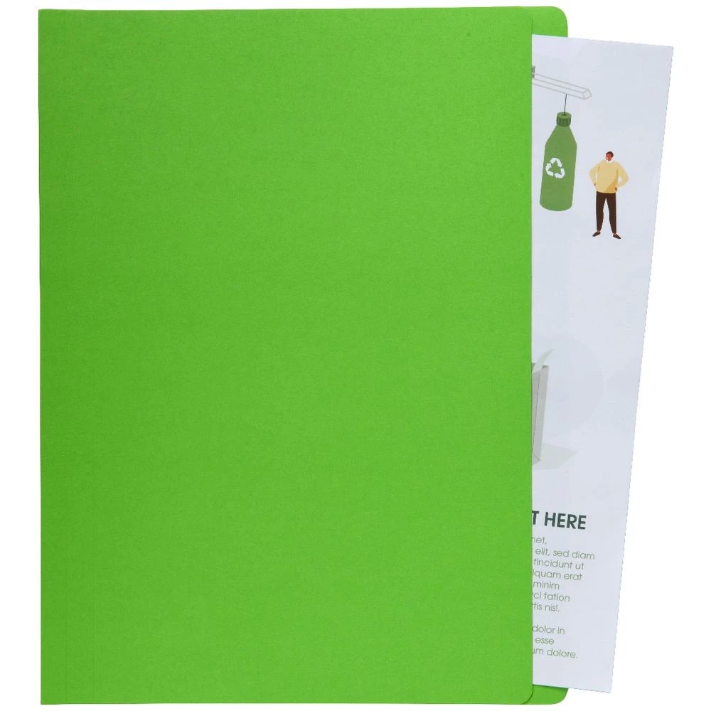 3 J.Burrows A4 Manila Folder Lime 25 Pack, 3 of 4