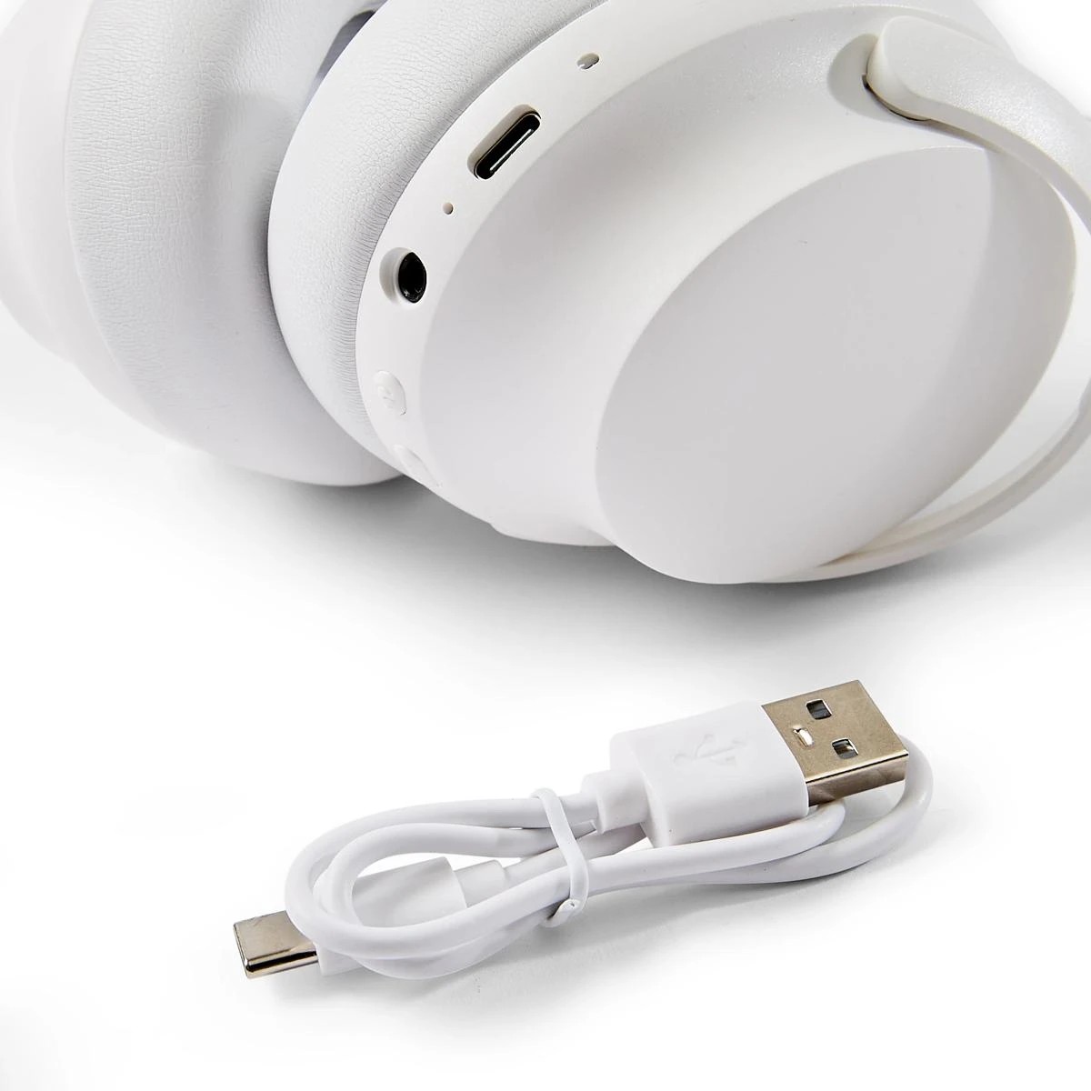 8 Active Noise Cancellation Headphones - White, 8 of 10