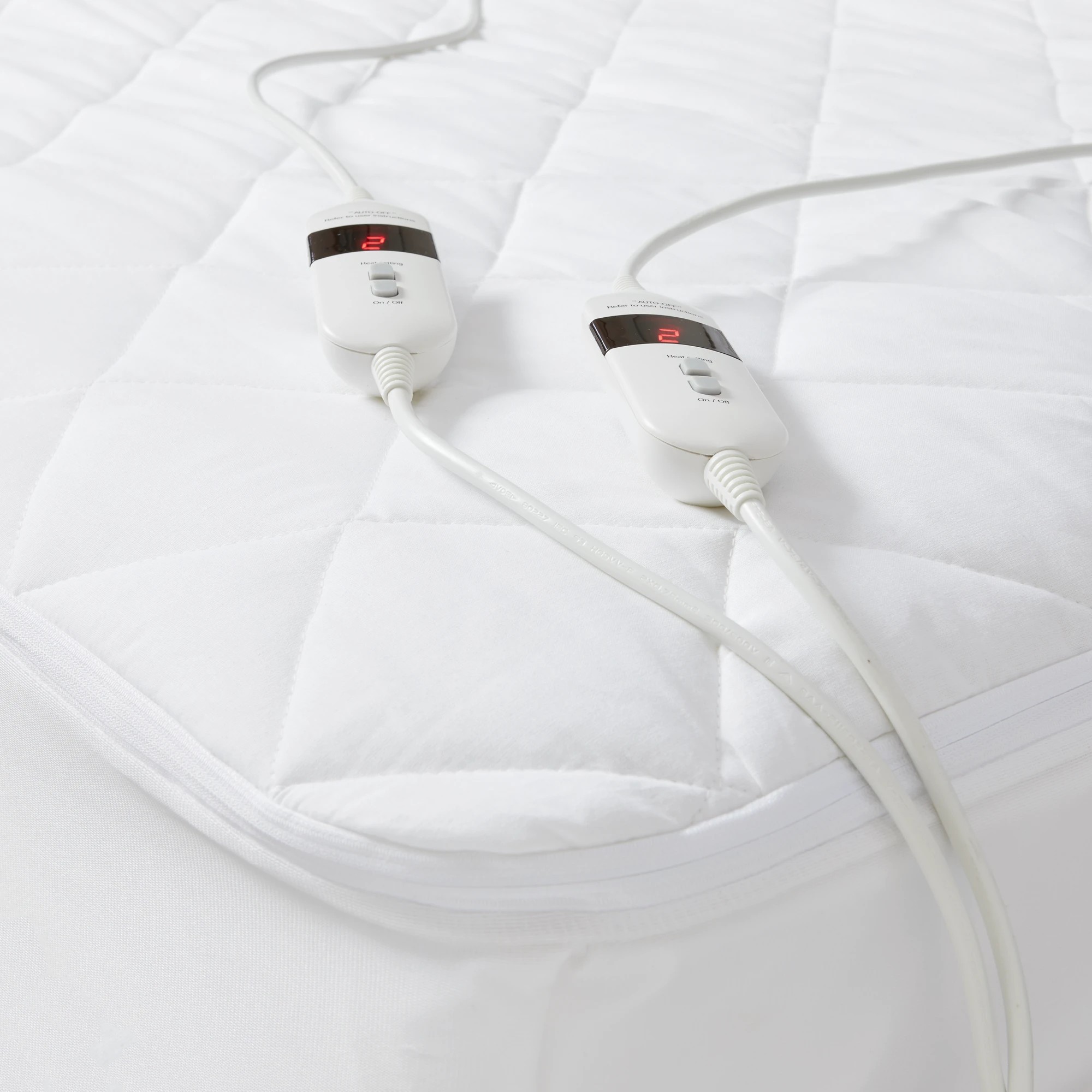 1 Electric Heated Topper - Queen Bed, Off-white, 1 of 6