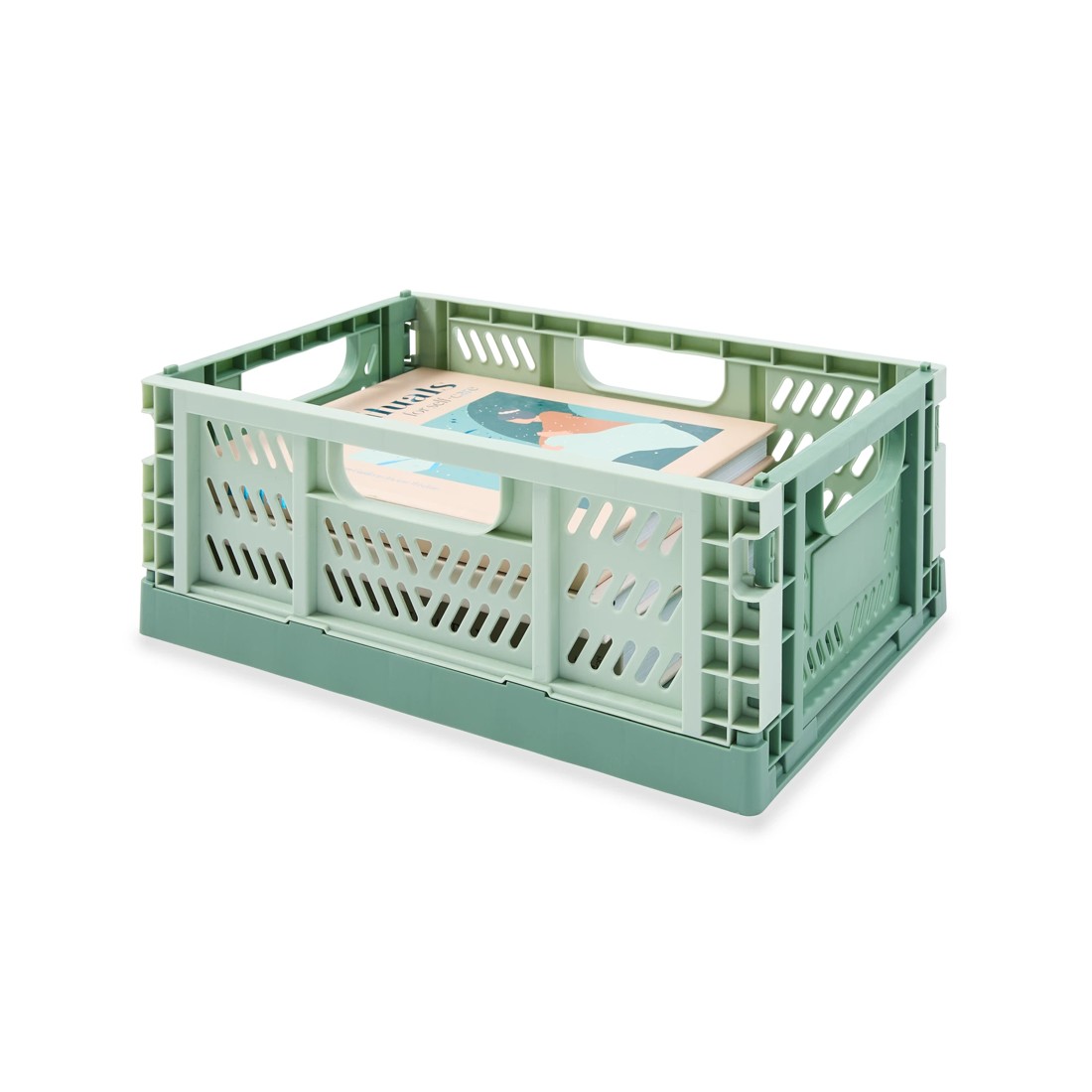 1 5L Collapsible Crate - Small, Green, 1 of 10