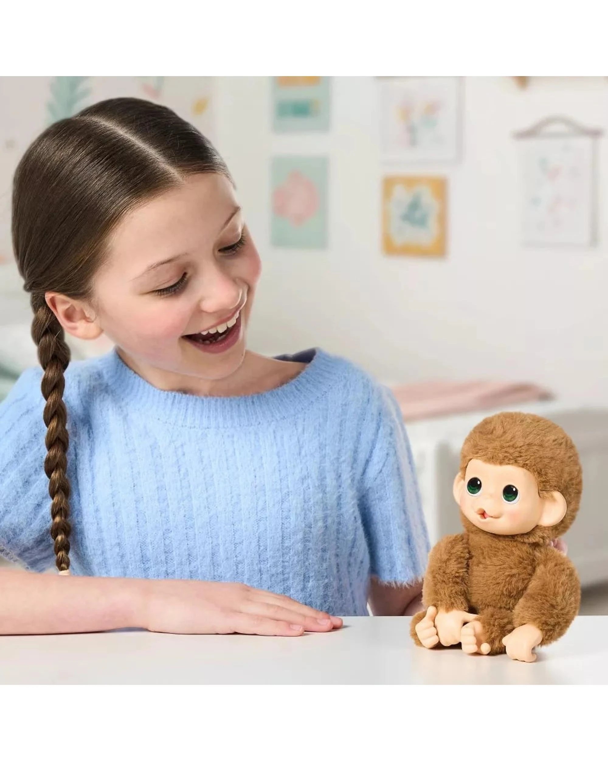 4 Little Live Pets My Baby Monkey Minis Pepi Peach, 4 of 4