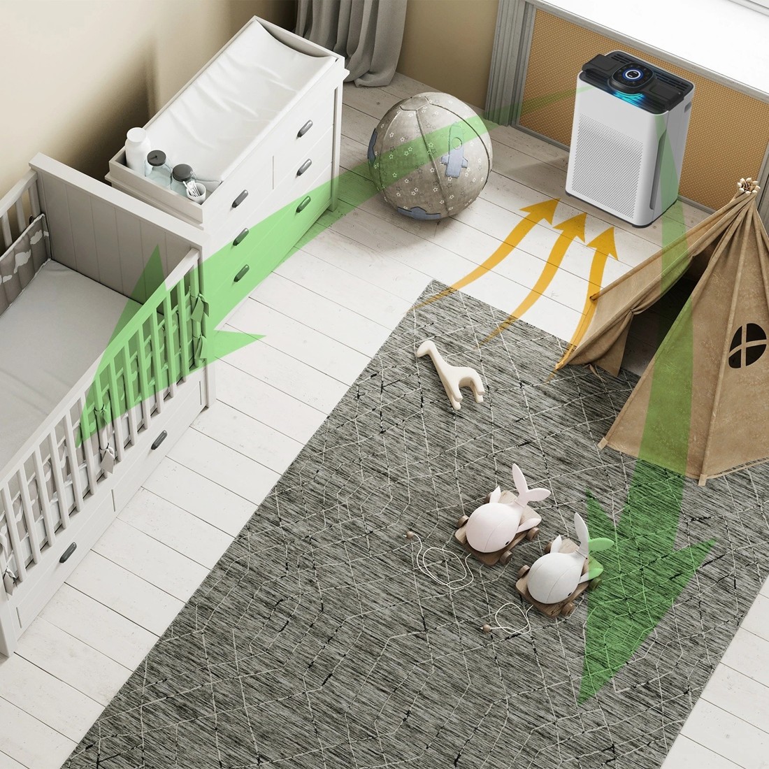 2 MyGenie Pure Max Air Purifier Carbon Filter 5-In-1 Cleaning System 100 m2 - White, 2 of 4