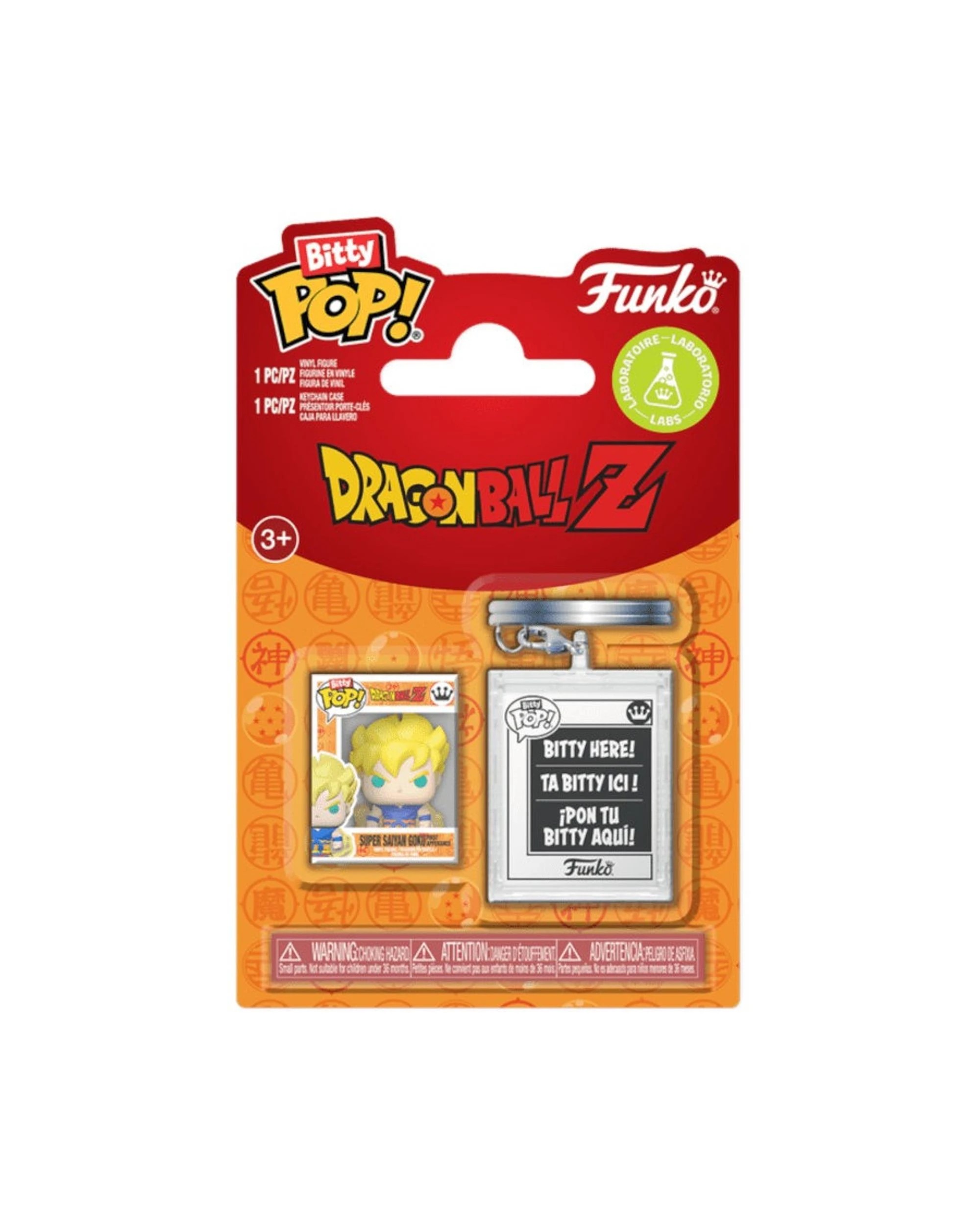 3 Dragon Ball Z Super Saiyan Goku First Appearance Bitty POP! Vinyl with Keychain Case, 3 of 3