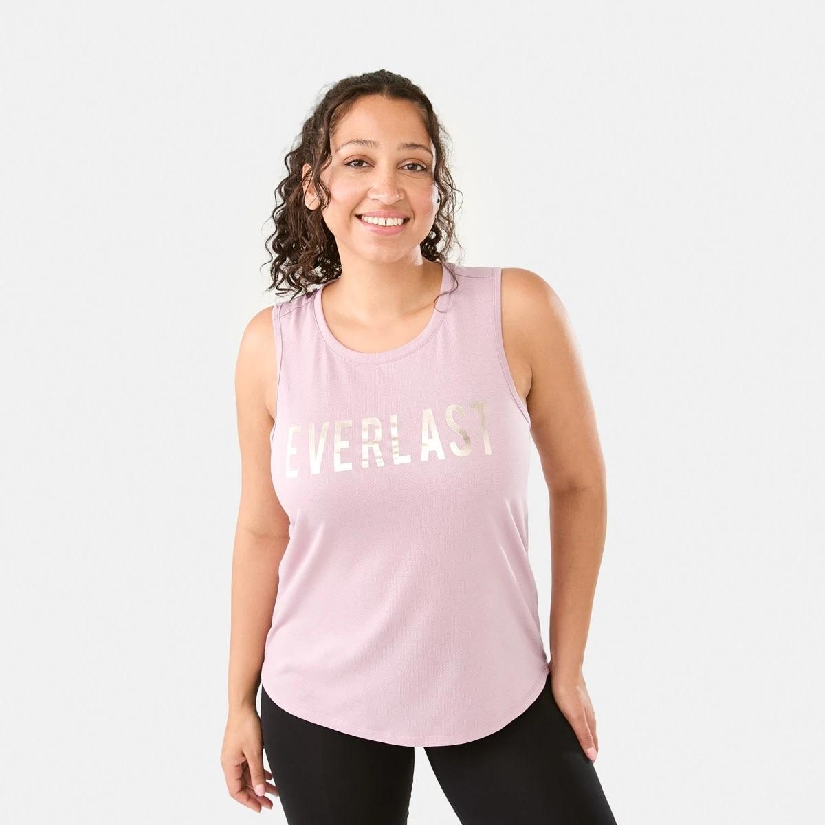 1 Everlast Womens Keyhole Tank EVERLAST BLOCK DUSTY PINK, 1 of 7