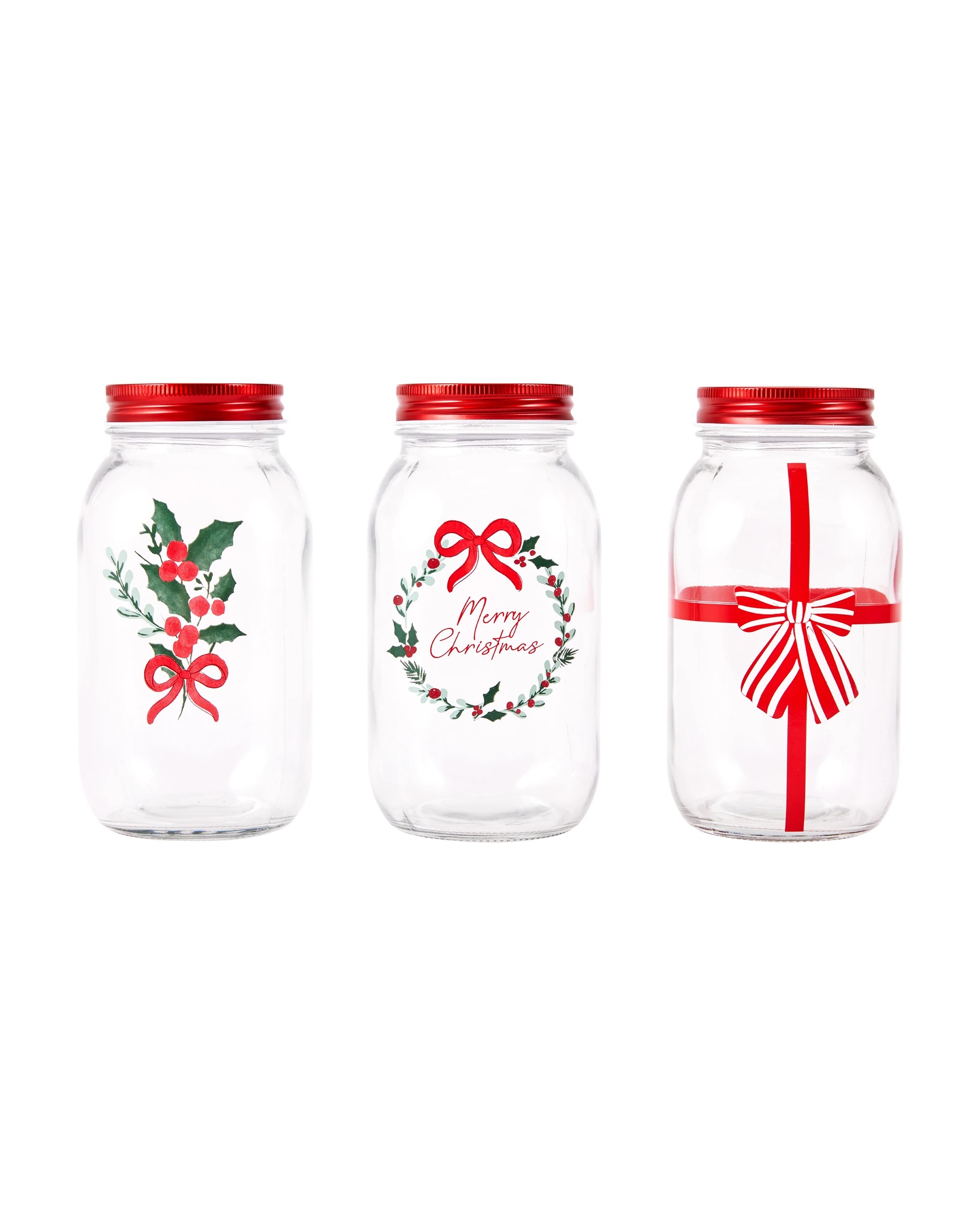 1 3 Pack 800ml Christmas Jars, 1 of 5