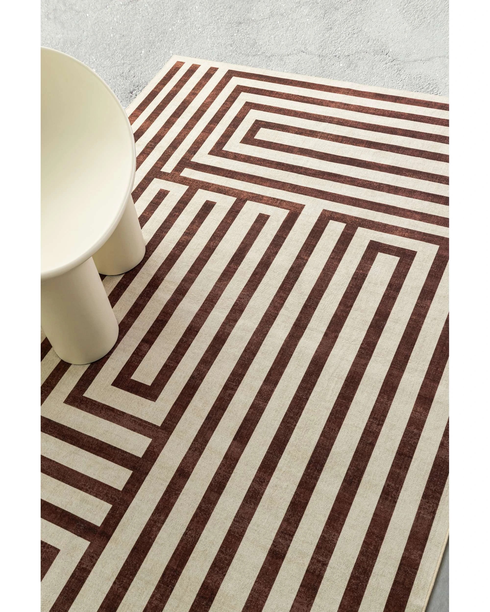3 Loopsie Manale Geometric Washable Rug-230cm x 160cm - Brown, 3 of 9