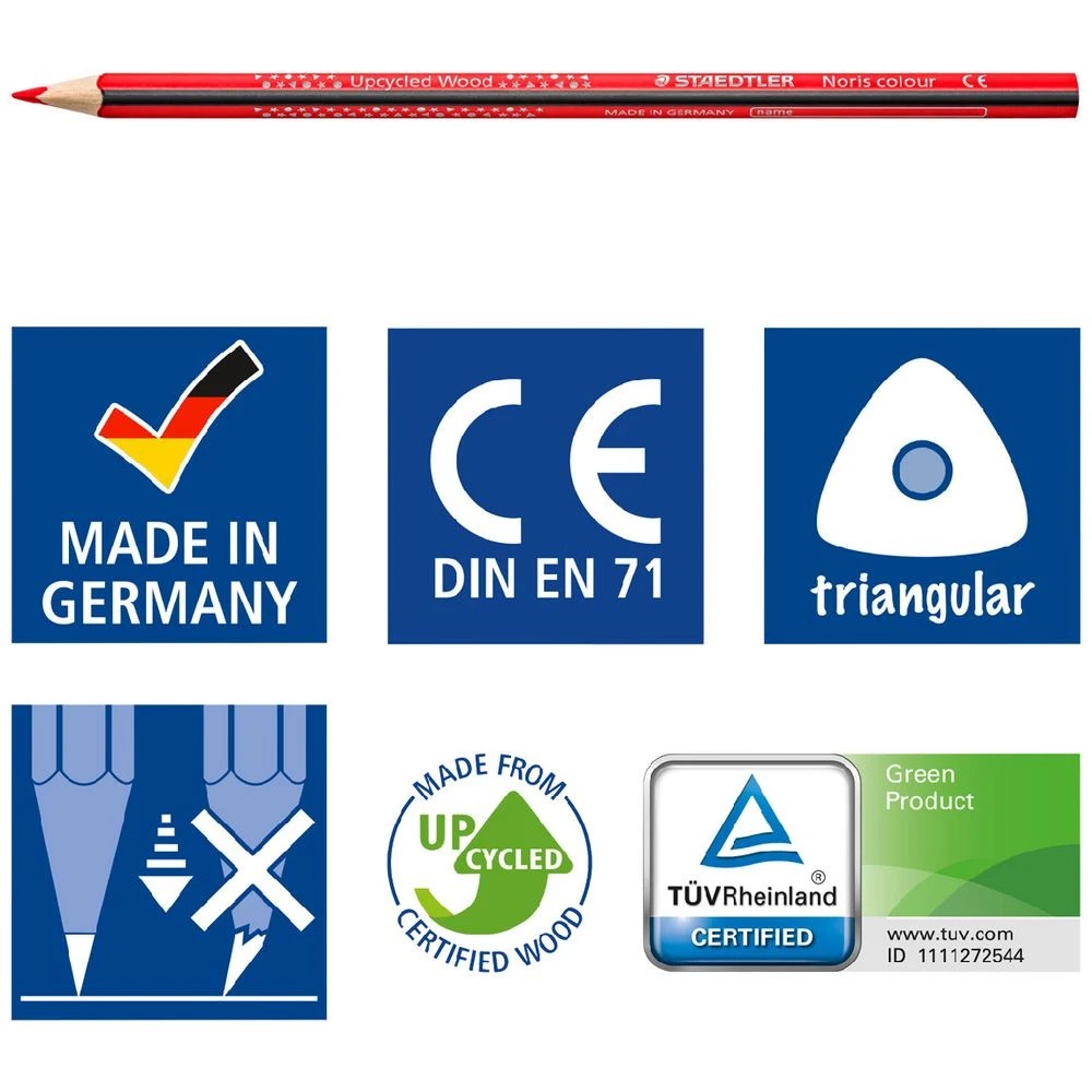 5 Staedtler Noris Triangular Coloured Pencils 36 Pack, 5 of 6