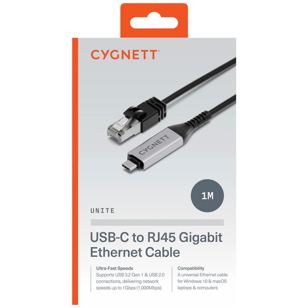 6 Cygnett Unite USB-C to Gigabit Ethernet Cable 1M Black, 6 of 6
