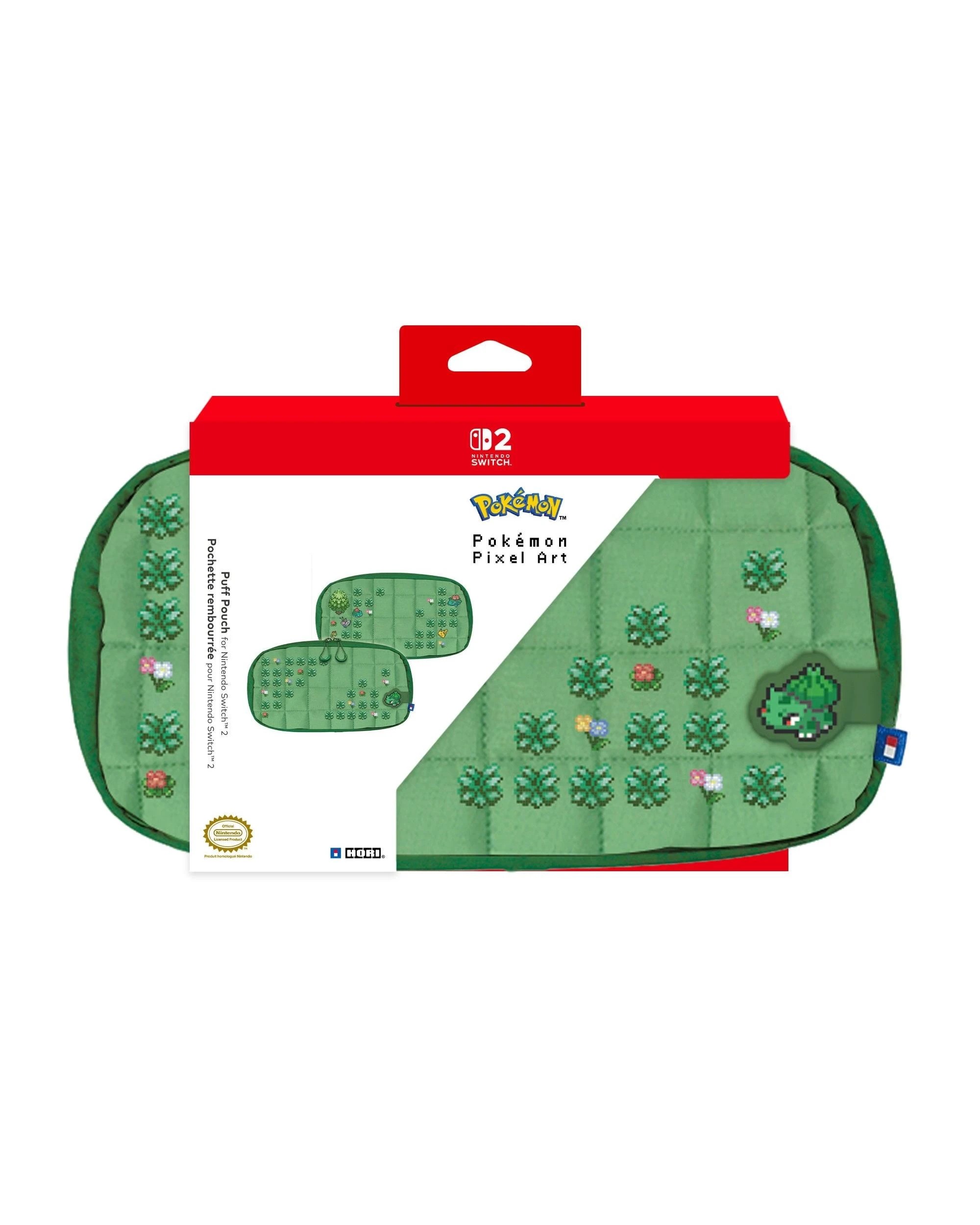 1 HORI Pokemon Puff Pouch Pixel Green for Nintendo Switch 2 - Green, 1 of 5
