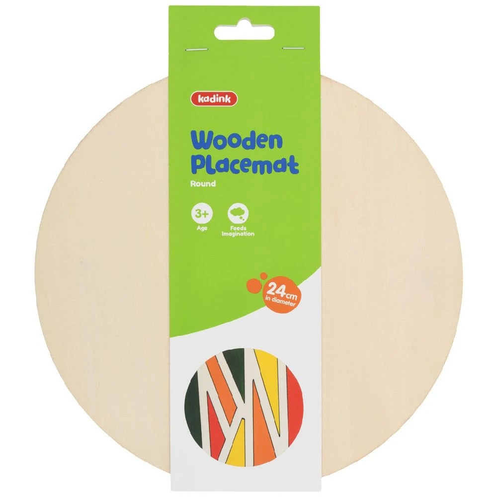 1 Kadink Wooden Placemat Round 24cm, 1 of 3