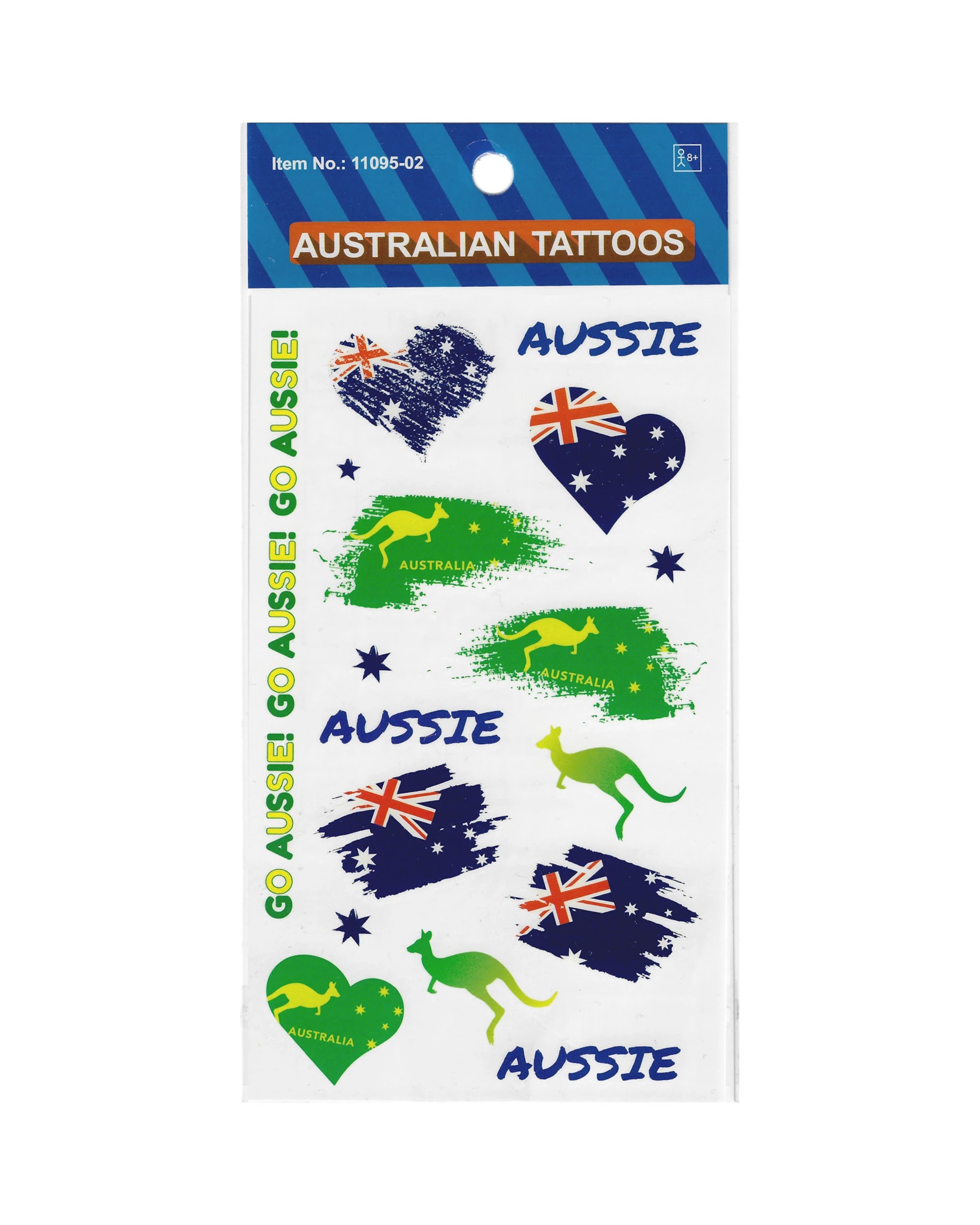 1 JD Party Go Aussie Flag and Roo Tattoos 1 Sheet, 1 of 1