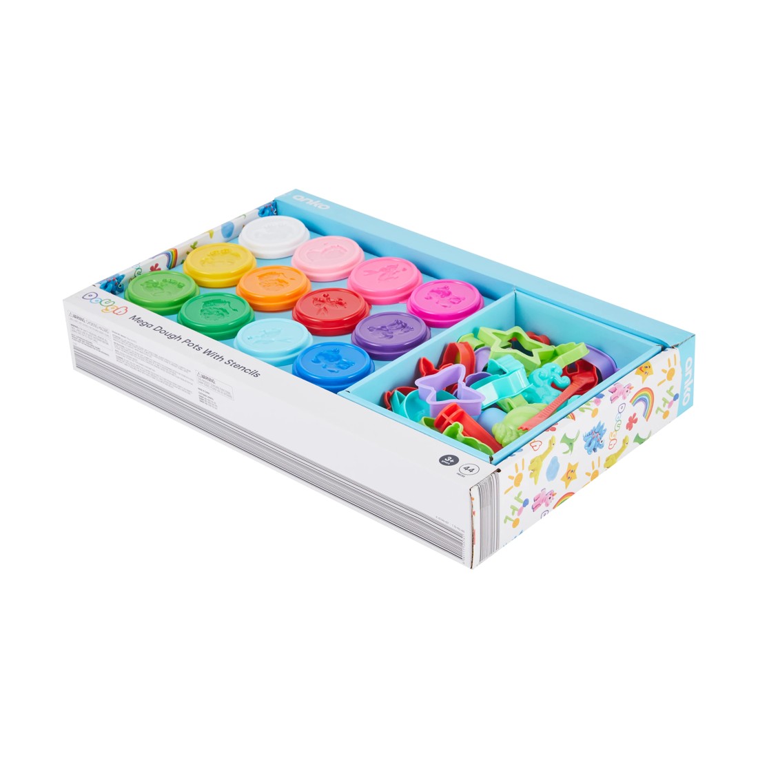 2 44 Piece Mega Dough Pots with Stencils, 2 of 6