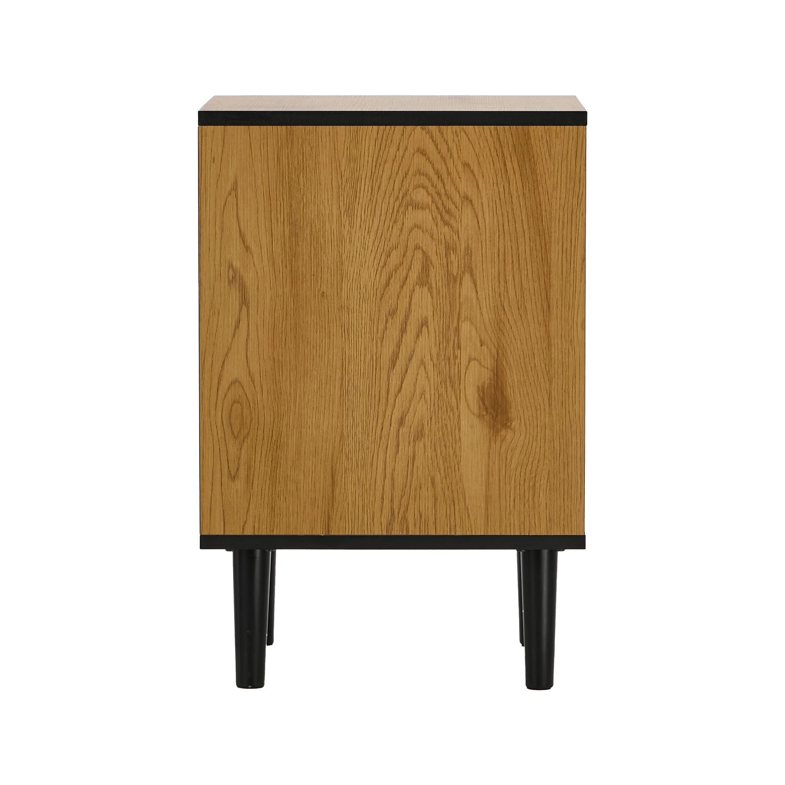 8 Oikiture Bedside Table 2 Drawers Shelf Side End Table Nightstand - Natural, 8 of 8