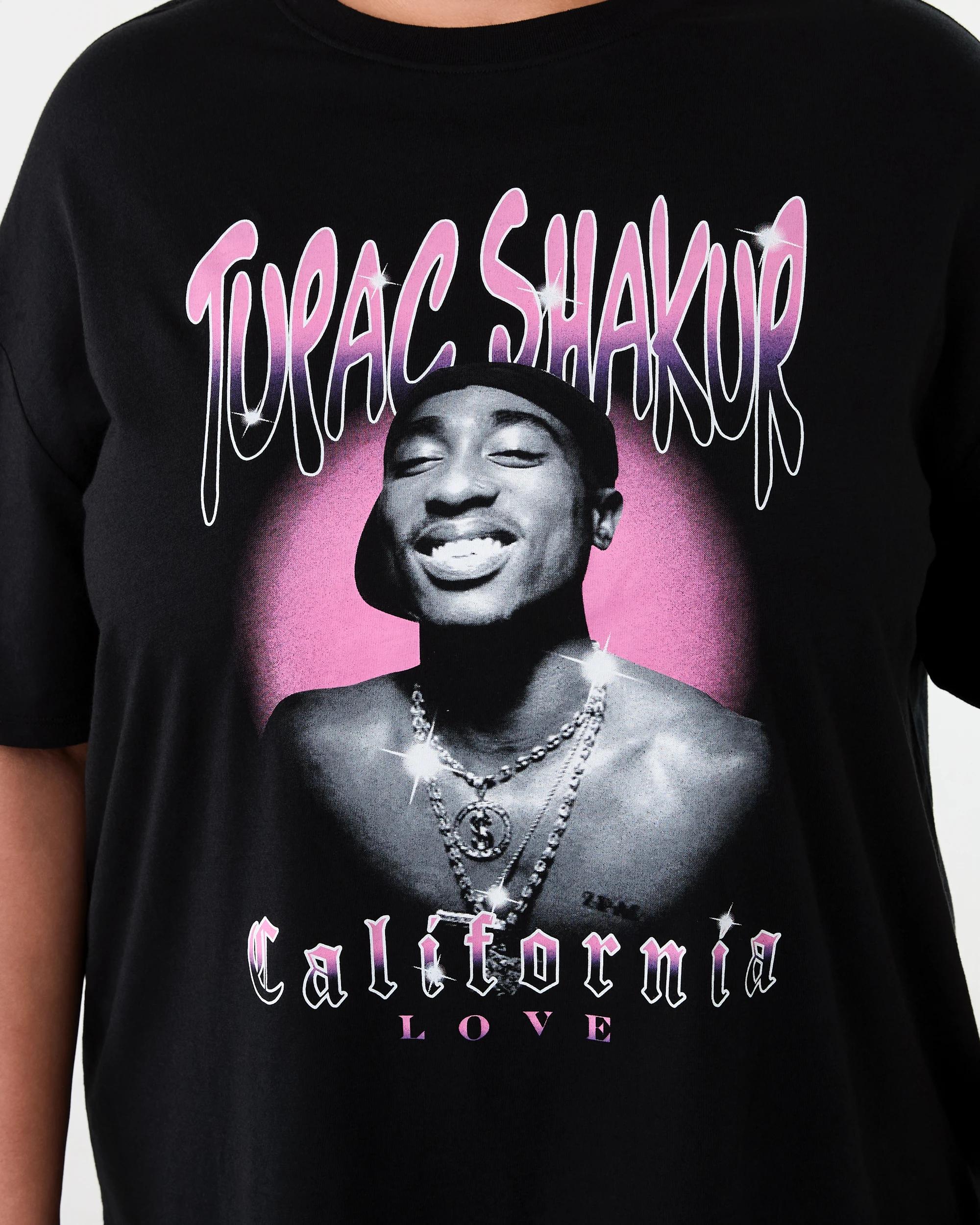 5 Curve Short Sleeve Tupac License T-shirt Blk Tupac, 5 of 5