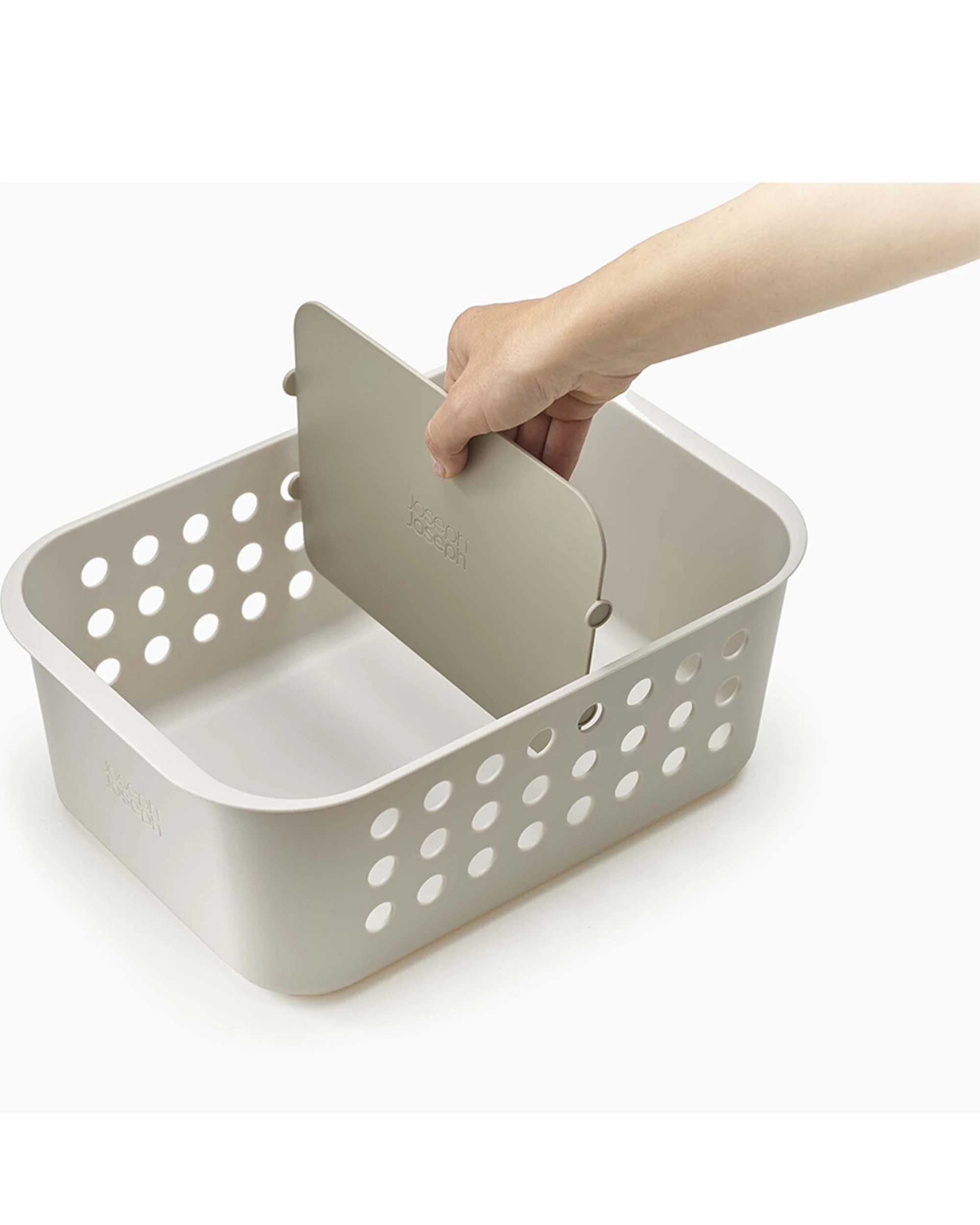 3 Joseph Joseph EasyStore 35cm Storage Basket Large Ventilated Sides Moveable Ecru - White, 3 of 6