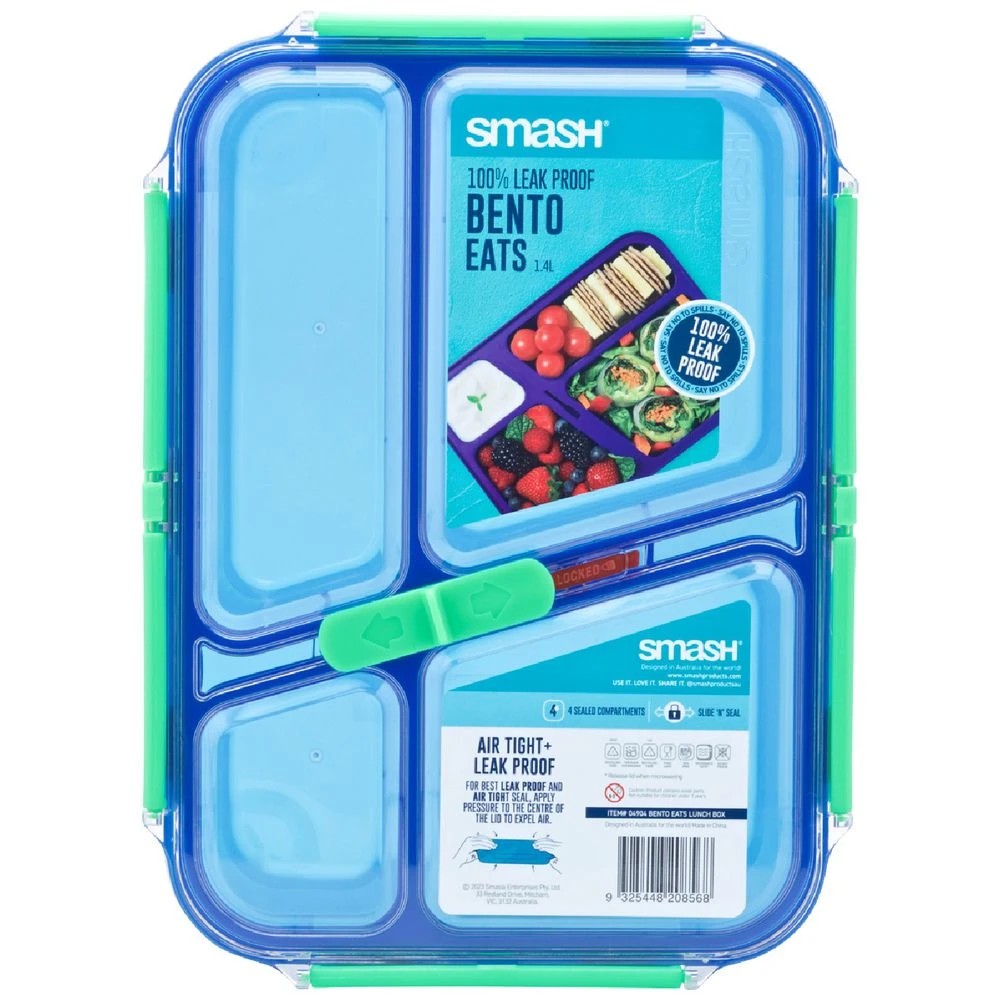 1 Smash Bento Eats Leakproof Lunchbox Blue/Green, 1 of 3