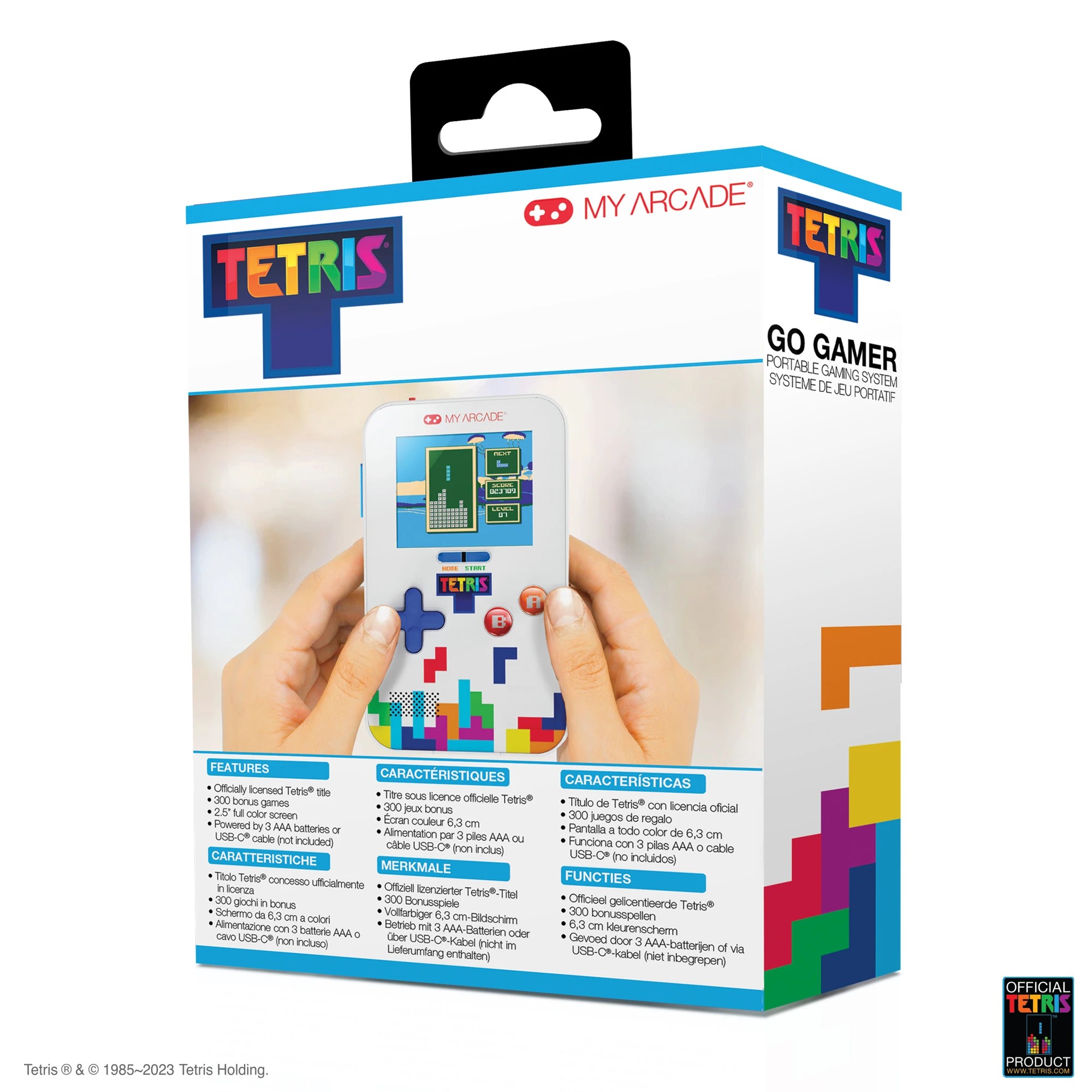 5 My Arcade Tetris Go Gamer - Portable Gaming System - White, 5 of 10