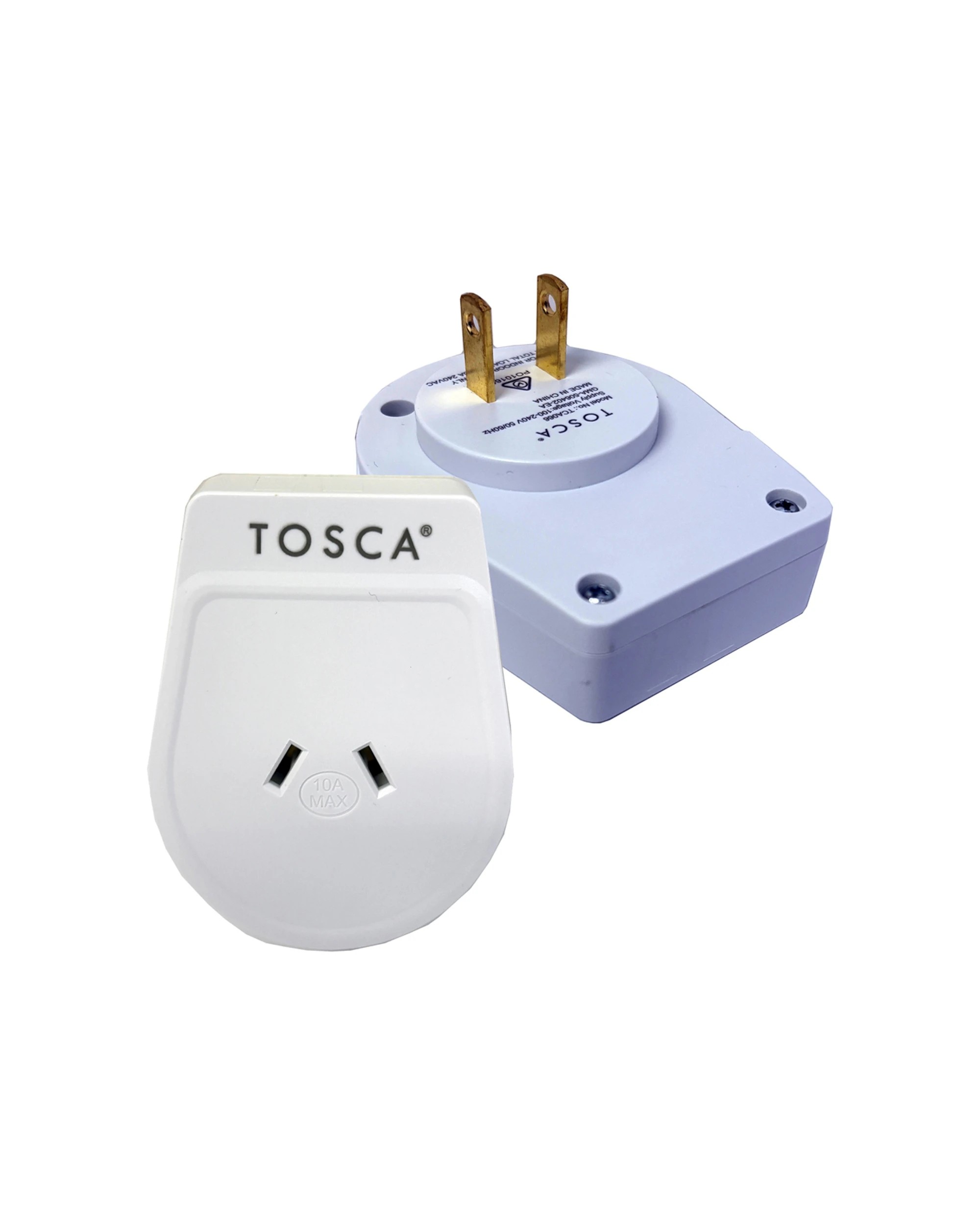 2 Tosca 3Pk Japan Ob Portable Travel Power Adapter - White, 2 of 4