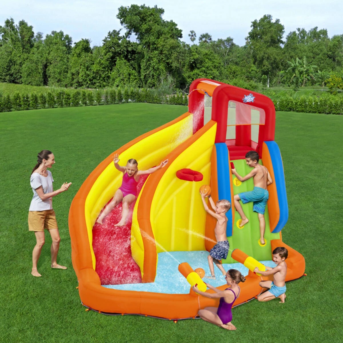 1 Bestway H2O Go Splash Tower Mega Water Park, 1 of 6