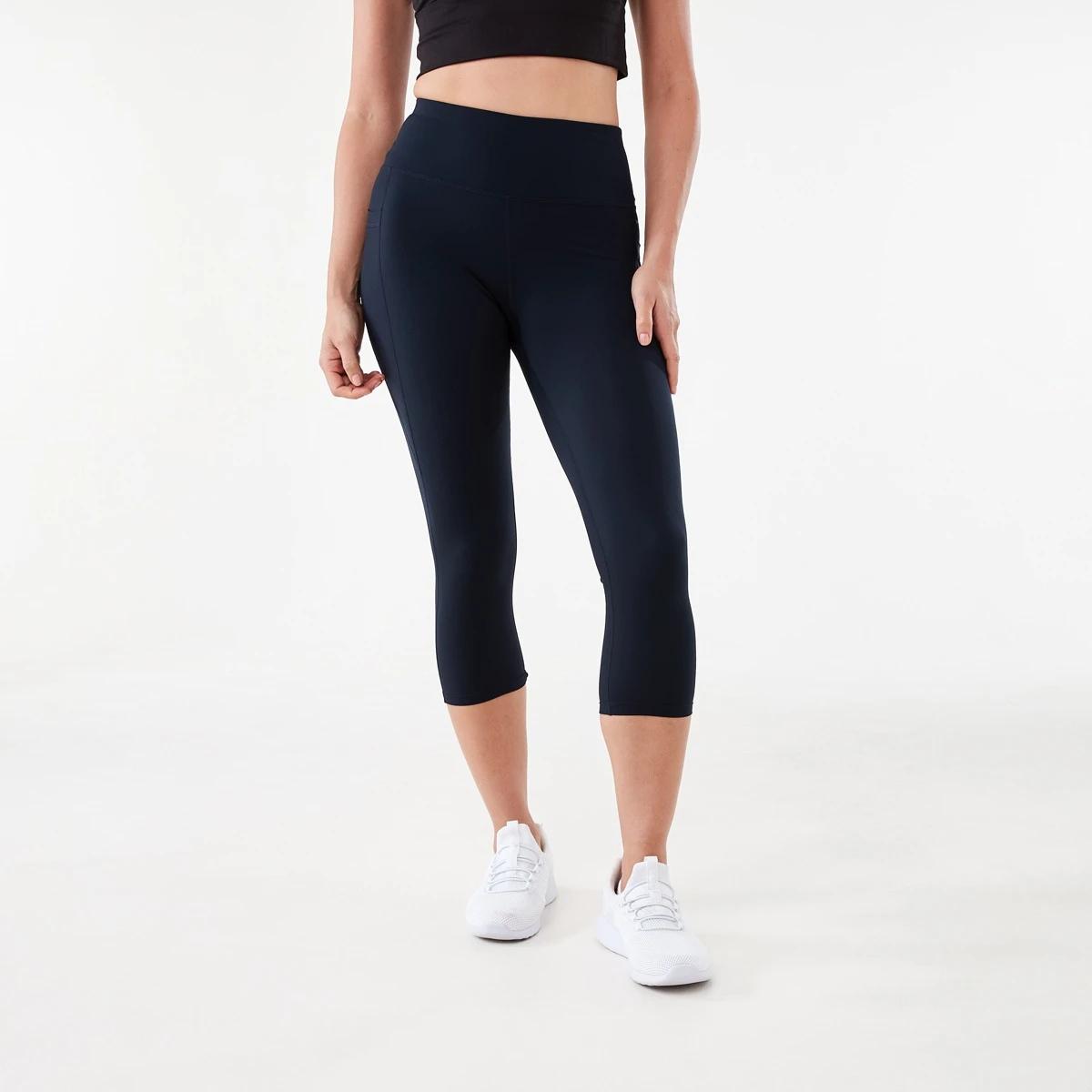 1 Active Womens Crop Training Leggings SKY CAPTAIN, 1 of 5