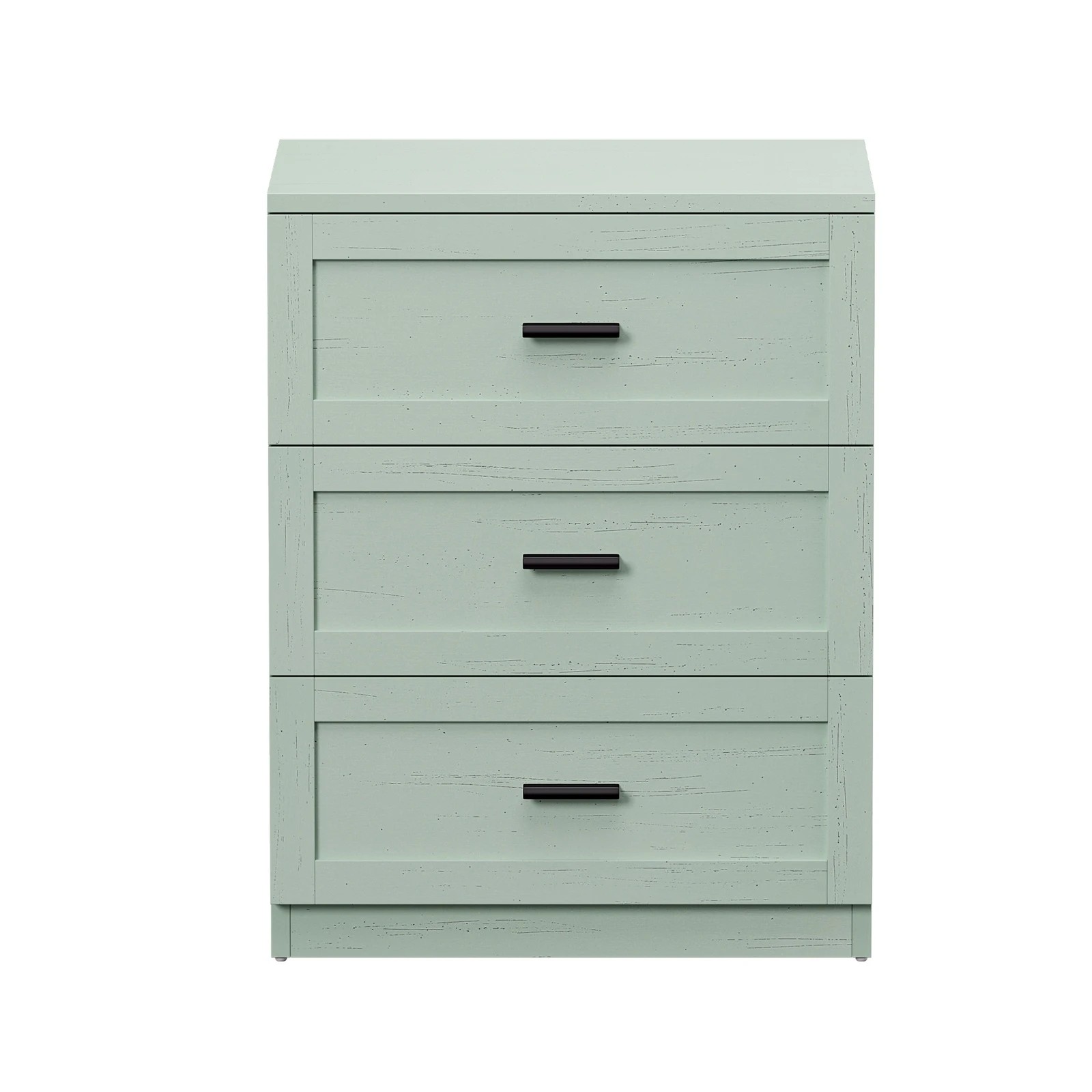 6 Oikiture 2pc Bedside Table 3 Drawers Nightstand Cabinet End Table - Green, 6 of 8