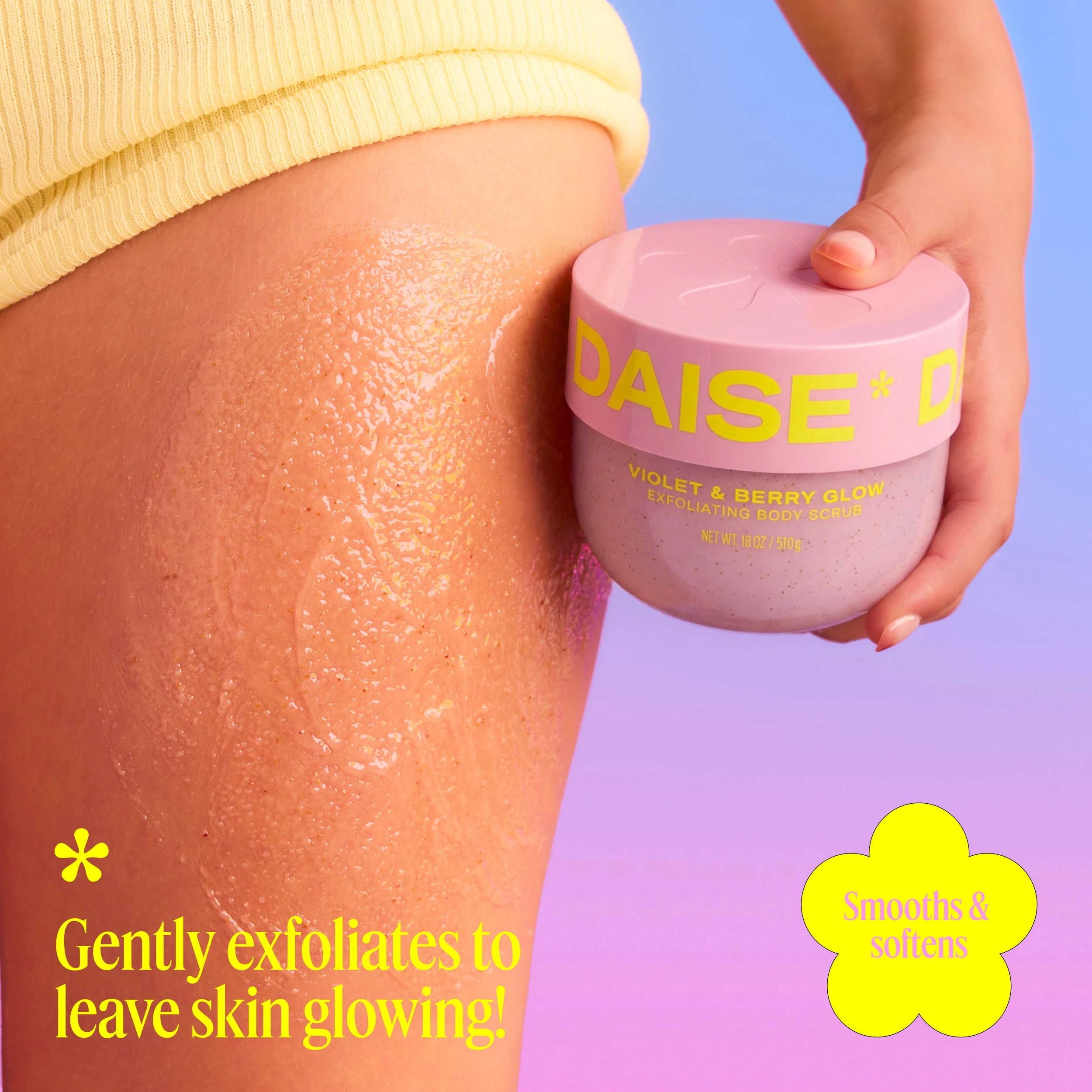 3 DAISE Exfoliating Body Scrub 510g - Violet and Berry Glow, 3 of 8