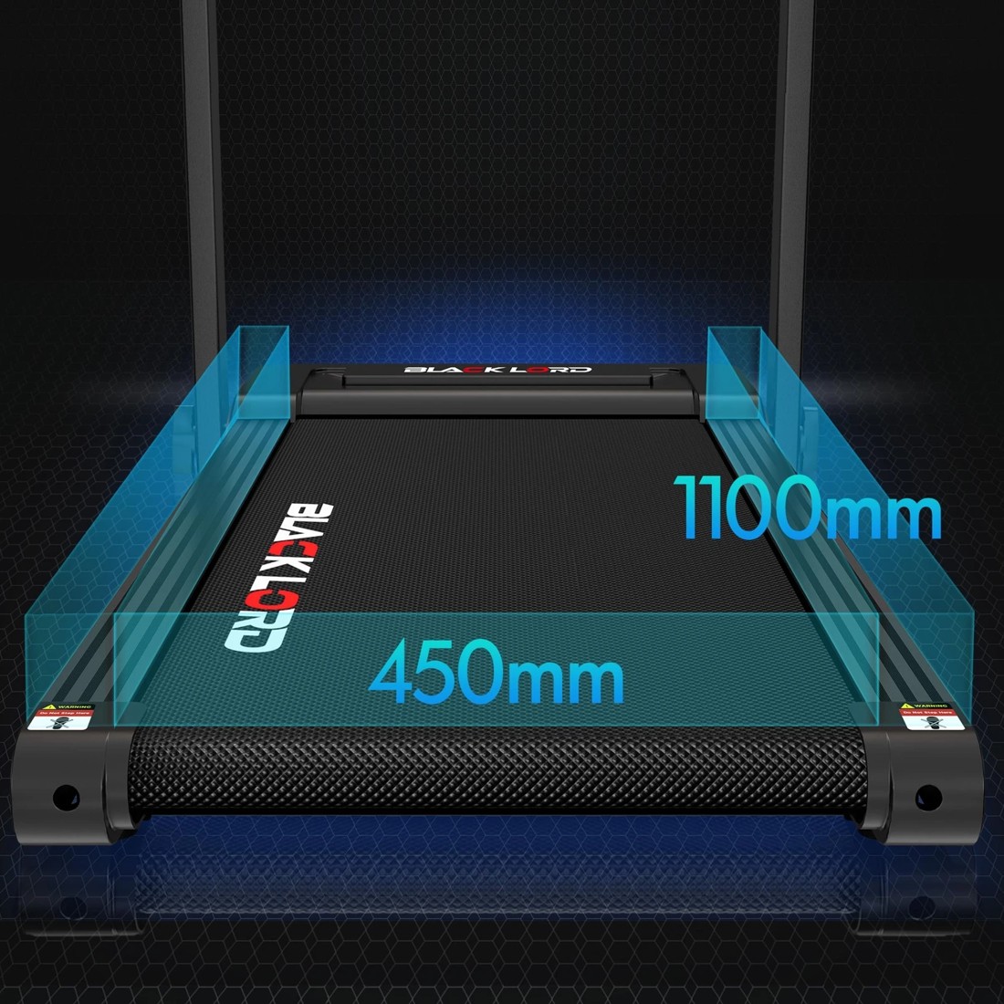 7 Black Lord Treadmill Electric Walking Pad Fully Foldable with Desktop 450mm Belt - Black, 7 of 10