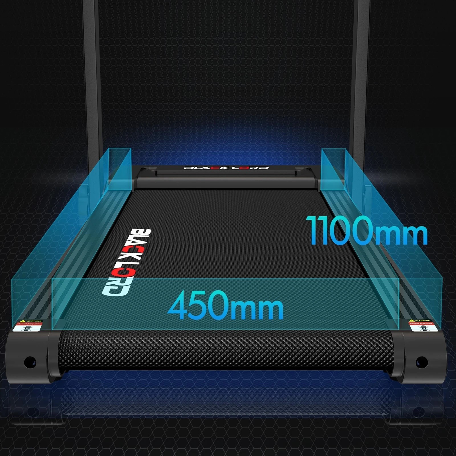 7 Black Lord Treadmill Electric Walking Pad Fully Foldable with Desktop 450mm Belt - Black, 7 of 10
