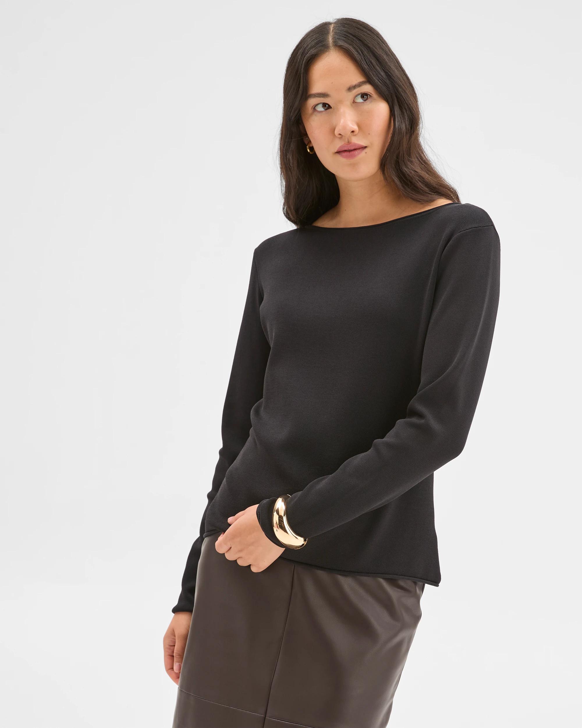 3 Preview Ultimate Long Sleeve Jumper BLACK, 3 of 6
